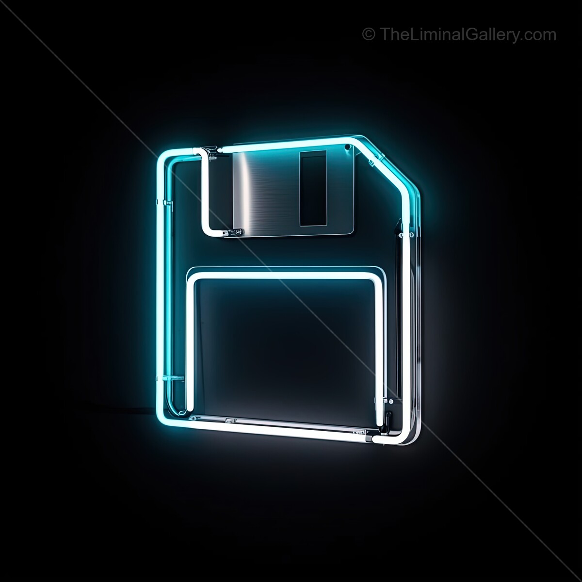 Retro neon sign glowing brightly, evoking nostalgia in a modern cafe setting at night