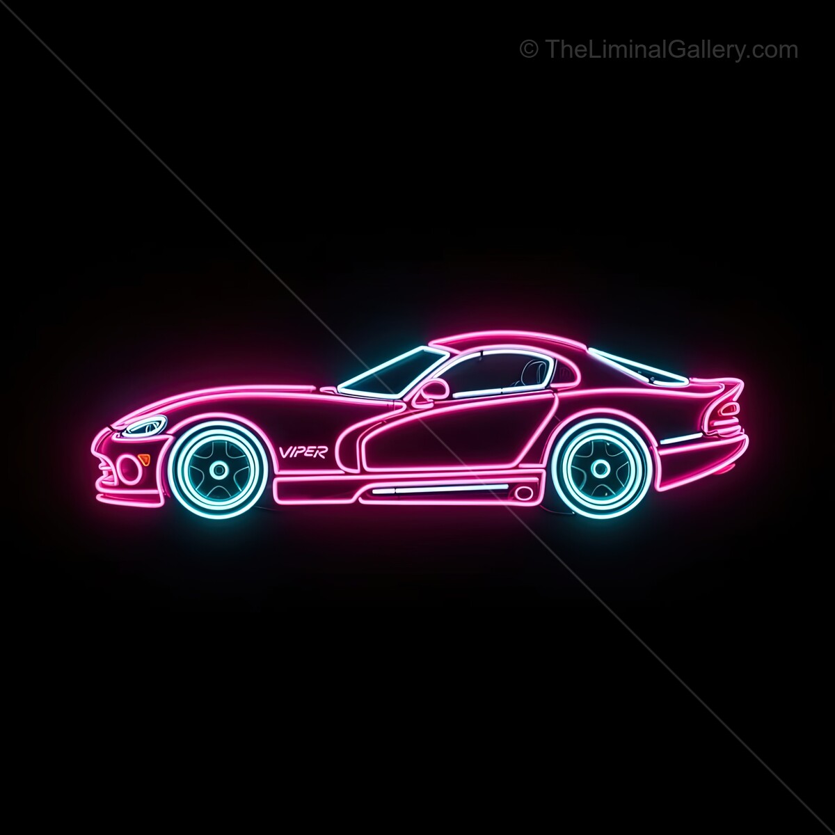 Bright and bold Viper neon sign illuminating the night with vibrant colors and sleek design