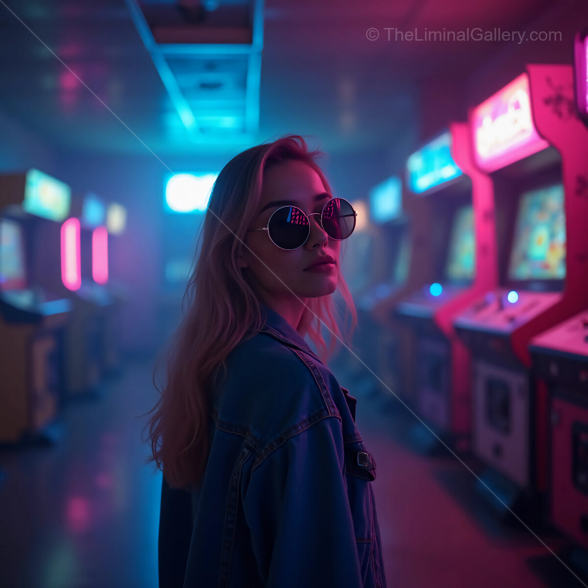 Retro arcade vibes and neon lights create an enchanting atmosphere in an urban gaming space