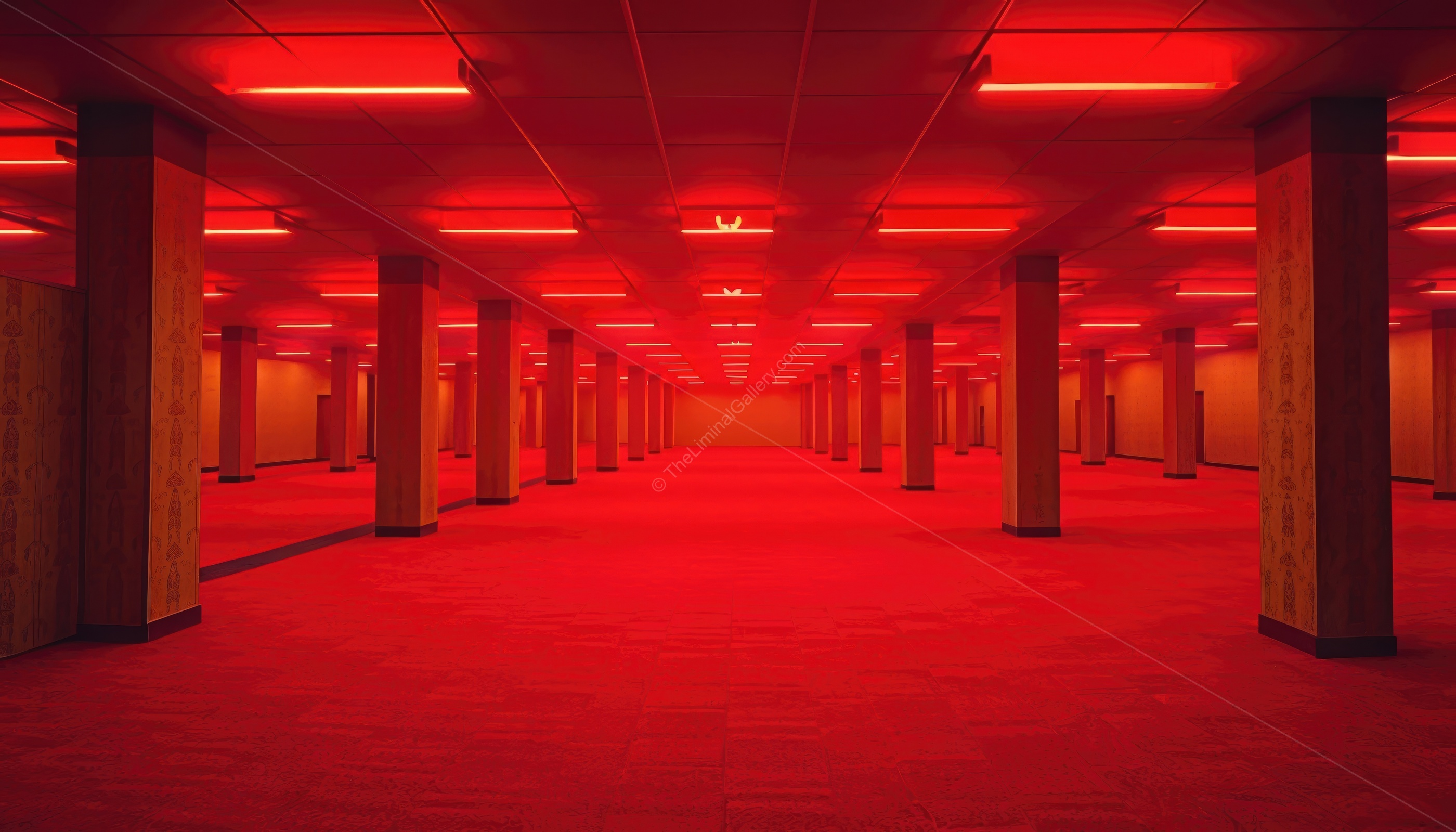 The red light creates an unnatural atmosphere, adding to the sense of danger and alteration in Level 0.