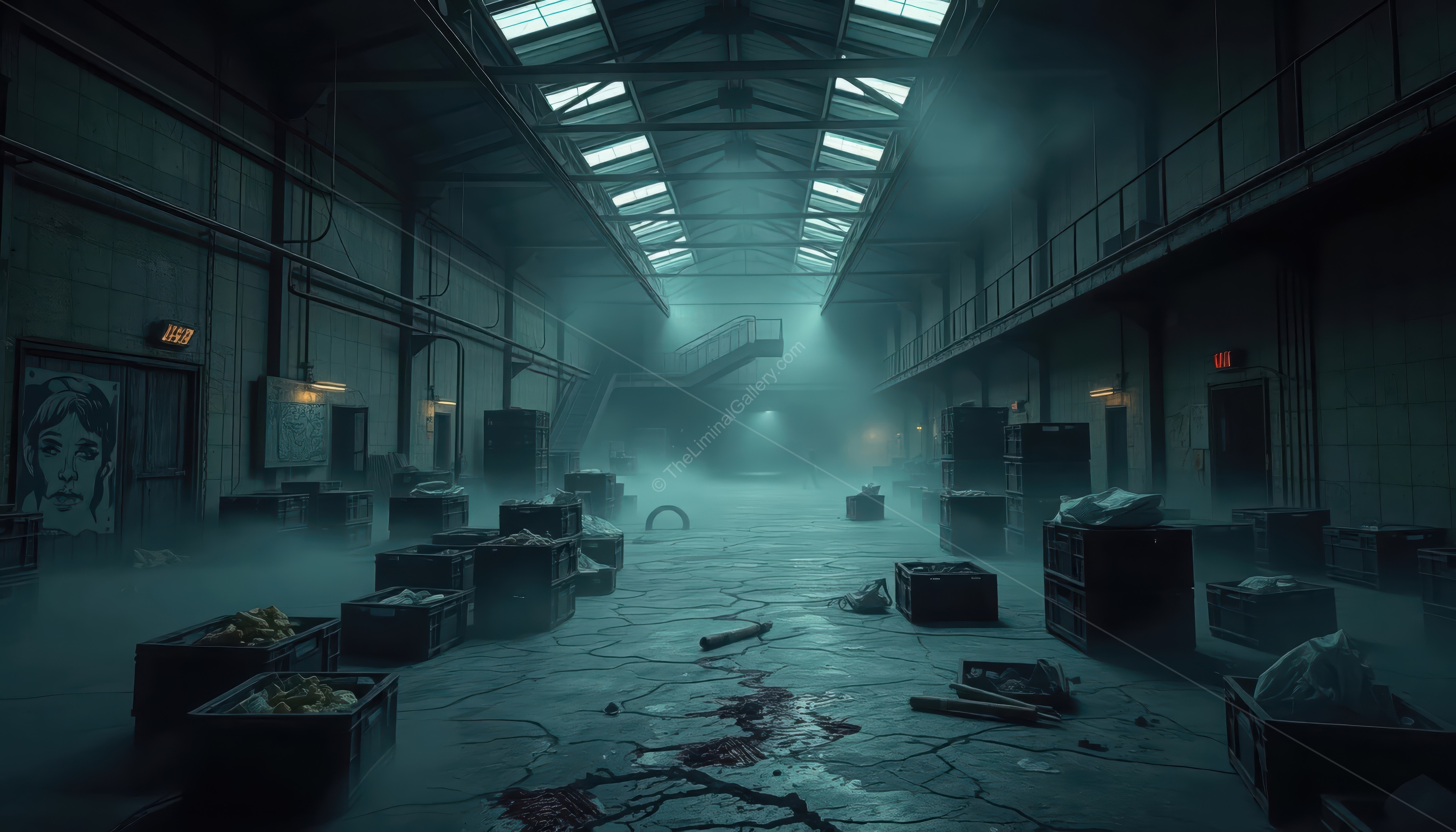 The worn textures and ambient sounds of Level 1 create a feeling of dread and endless decay.