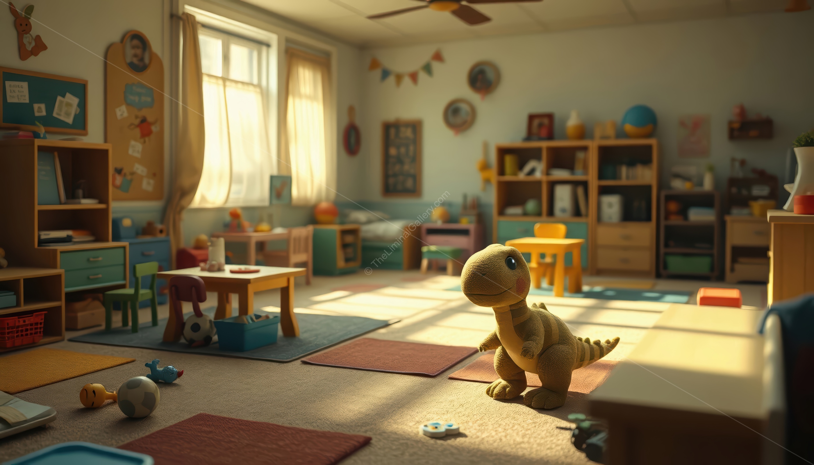 The distorted memories and the feeling of being watched create an uneasy atmosphere.