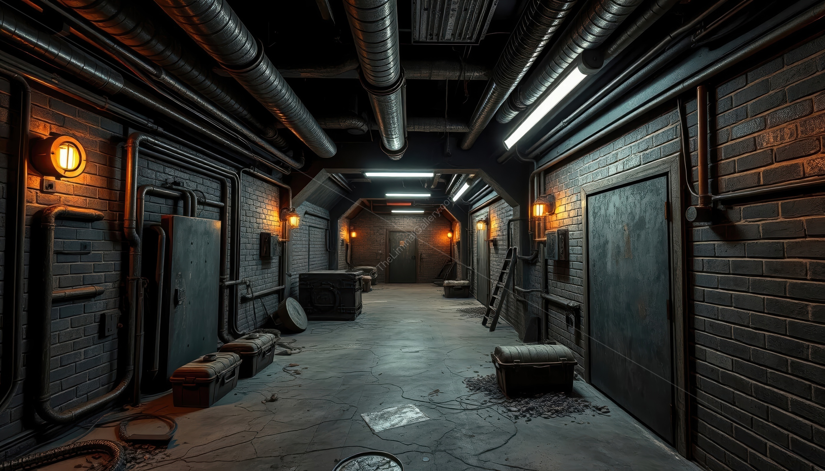 The decaying infrastructure and the eerie silence create an unsettling atmosphere.