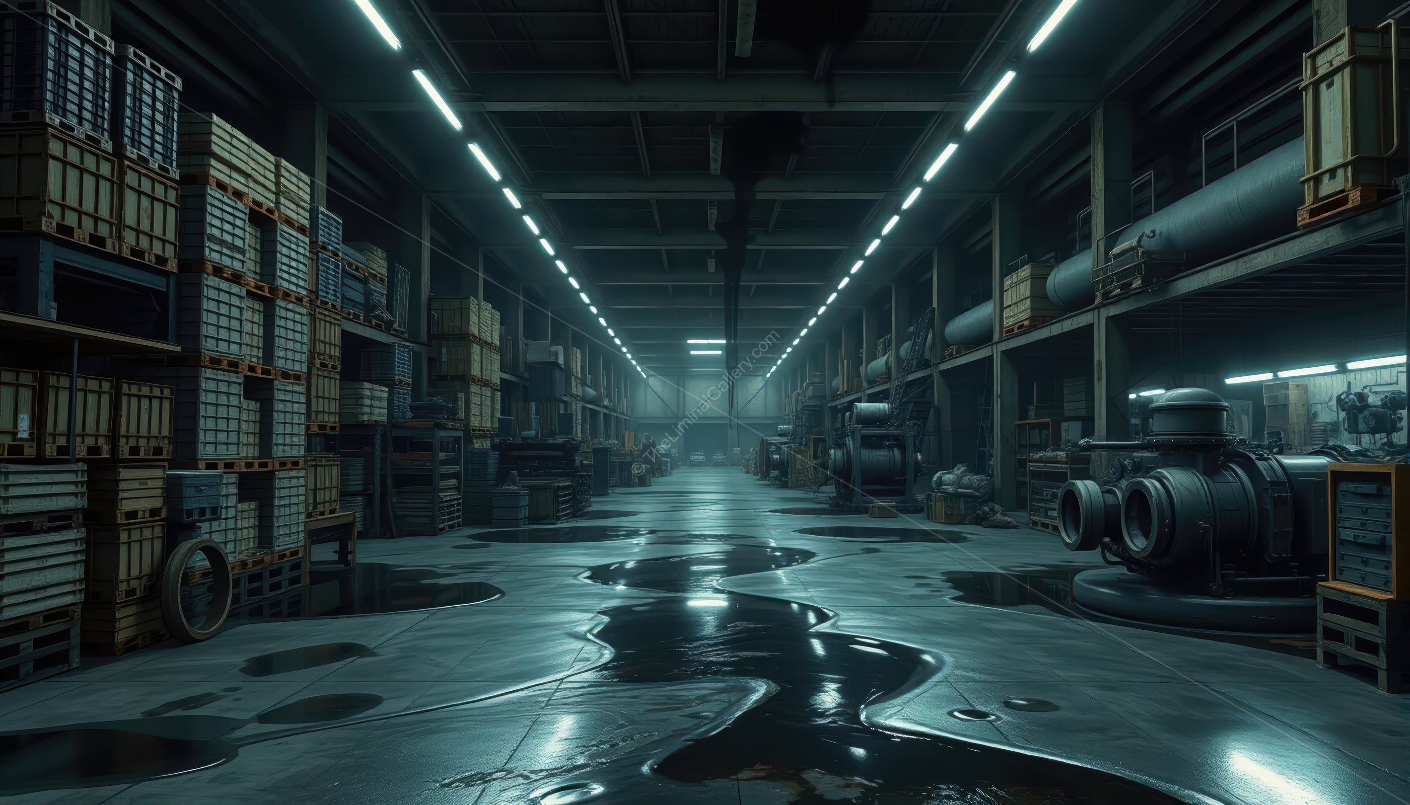 The vast emptiness and echoing sounds of Level 20 create an unsettling ambiance.