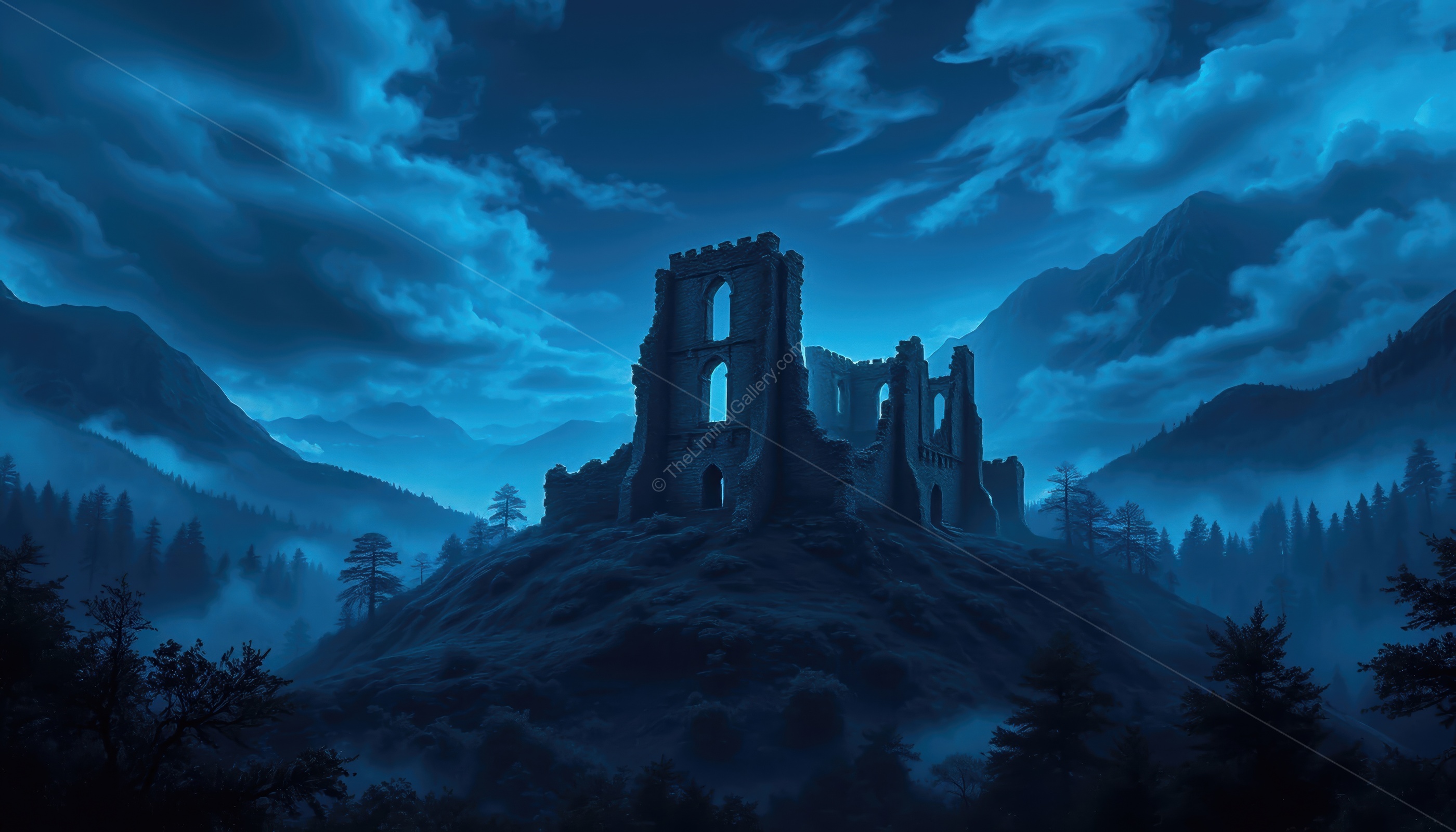 Medieval-inspired stone walls define Level 28, Stormstone Keep, blending fantasy with ominous liminal vibes.