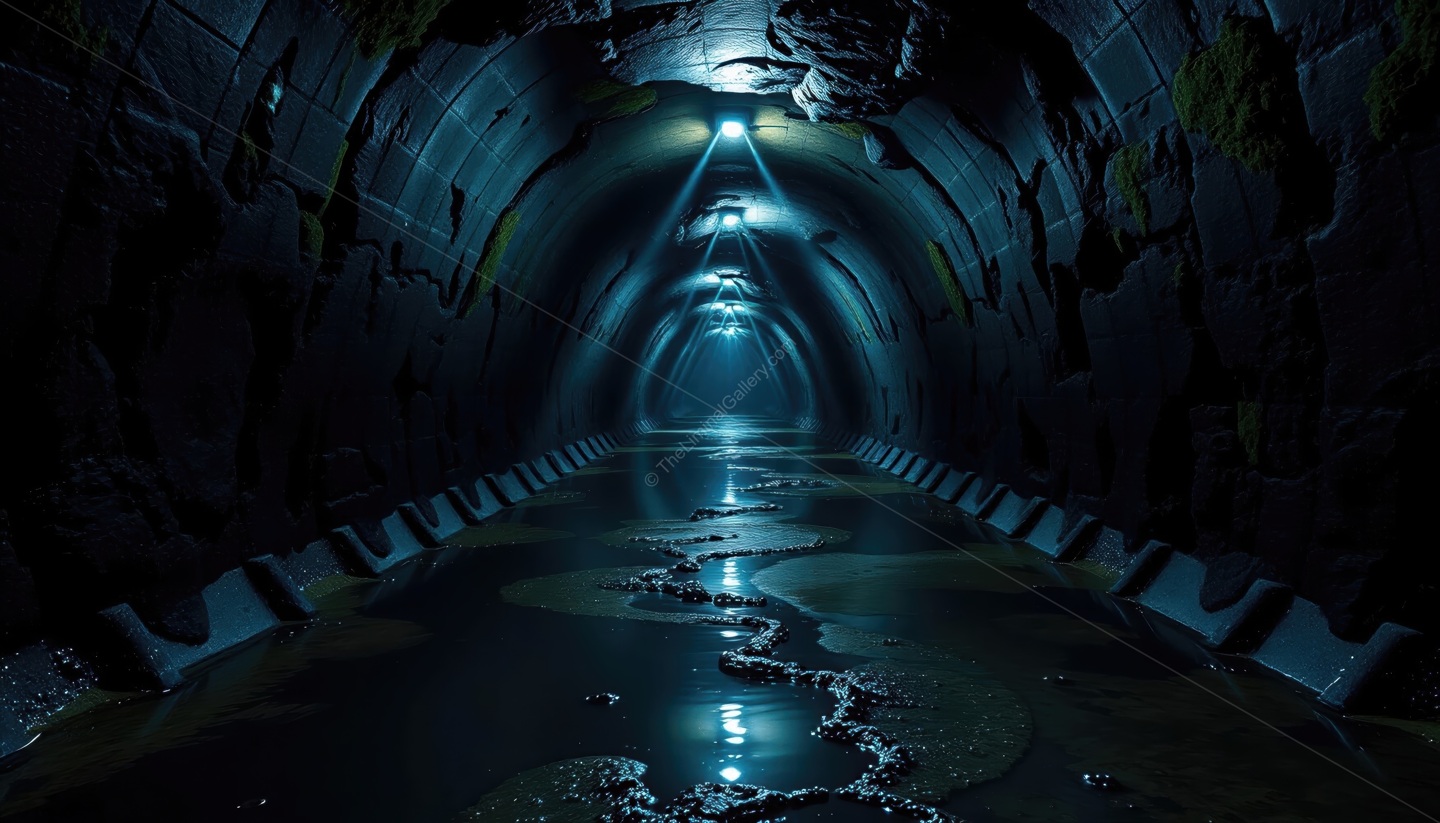The dampness, the darkness, and the potential danger make it an unsettling environment.