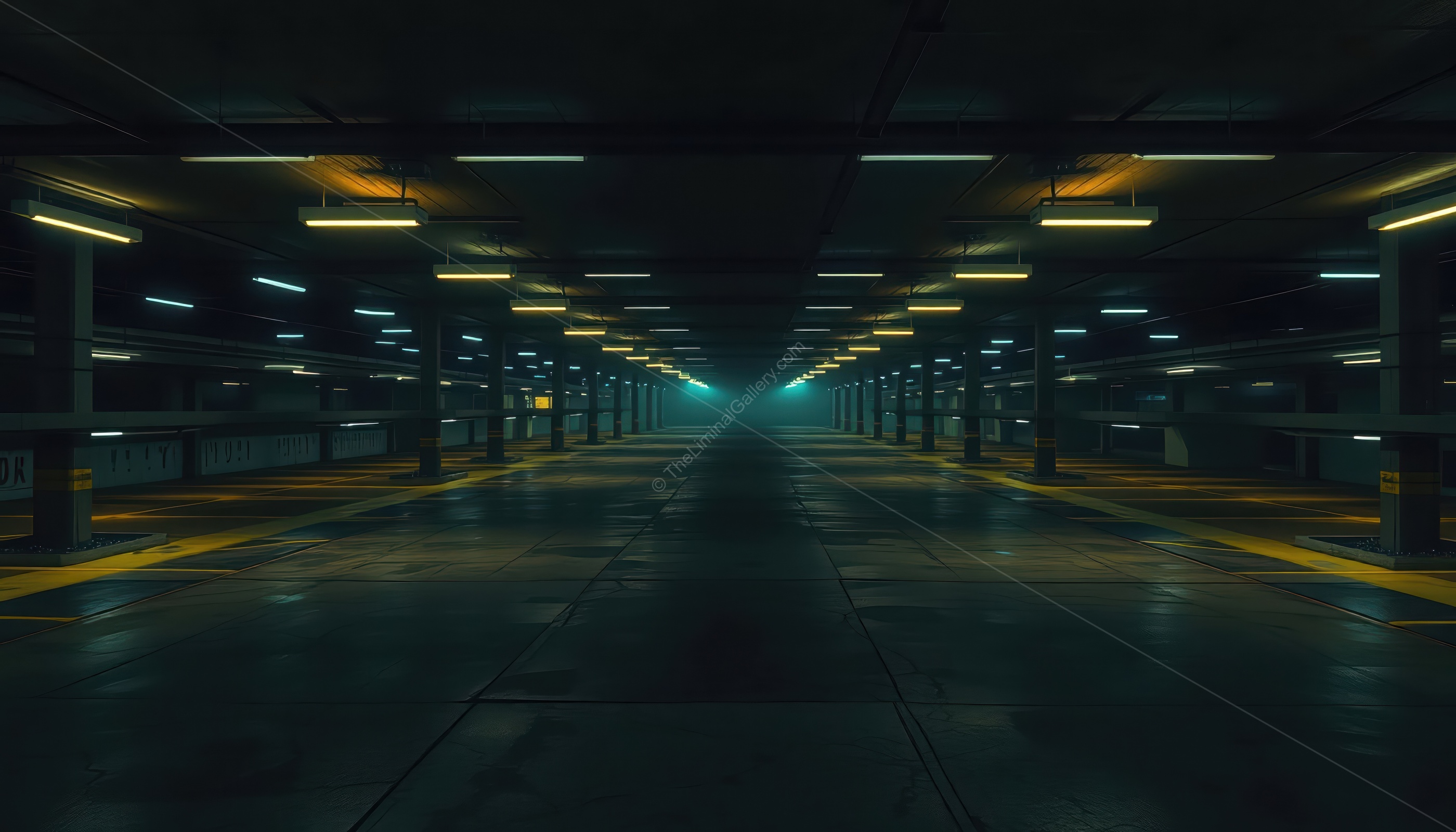 The vastness of the empty car park makes it a particularly unsettling environment.