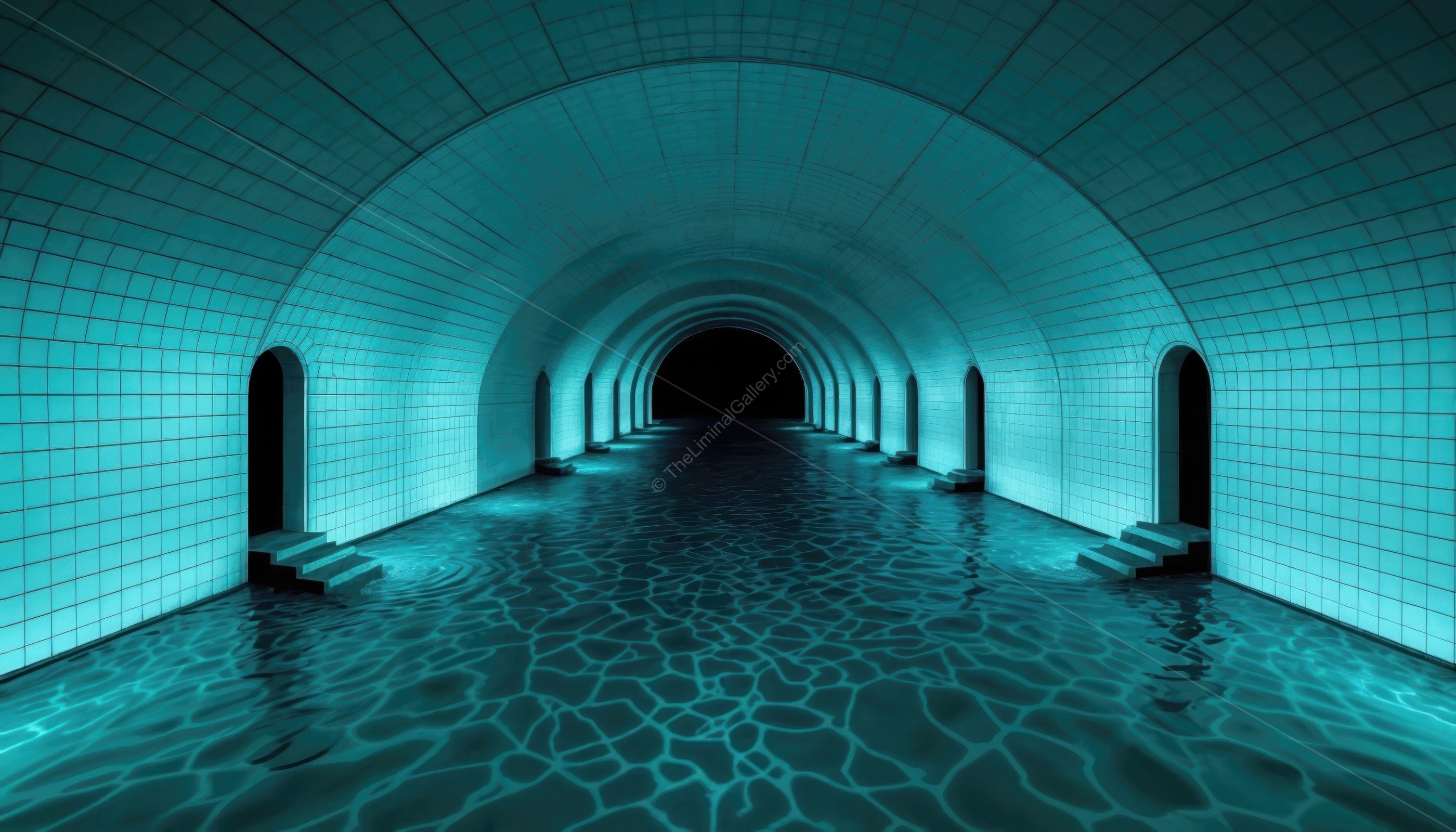 The sterile environment and endless pools create an unnerving atmosphere.