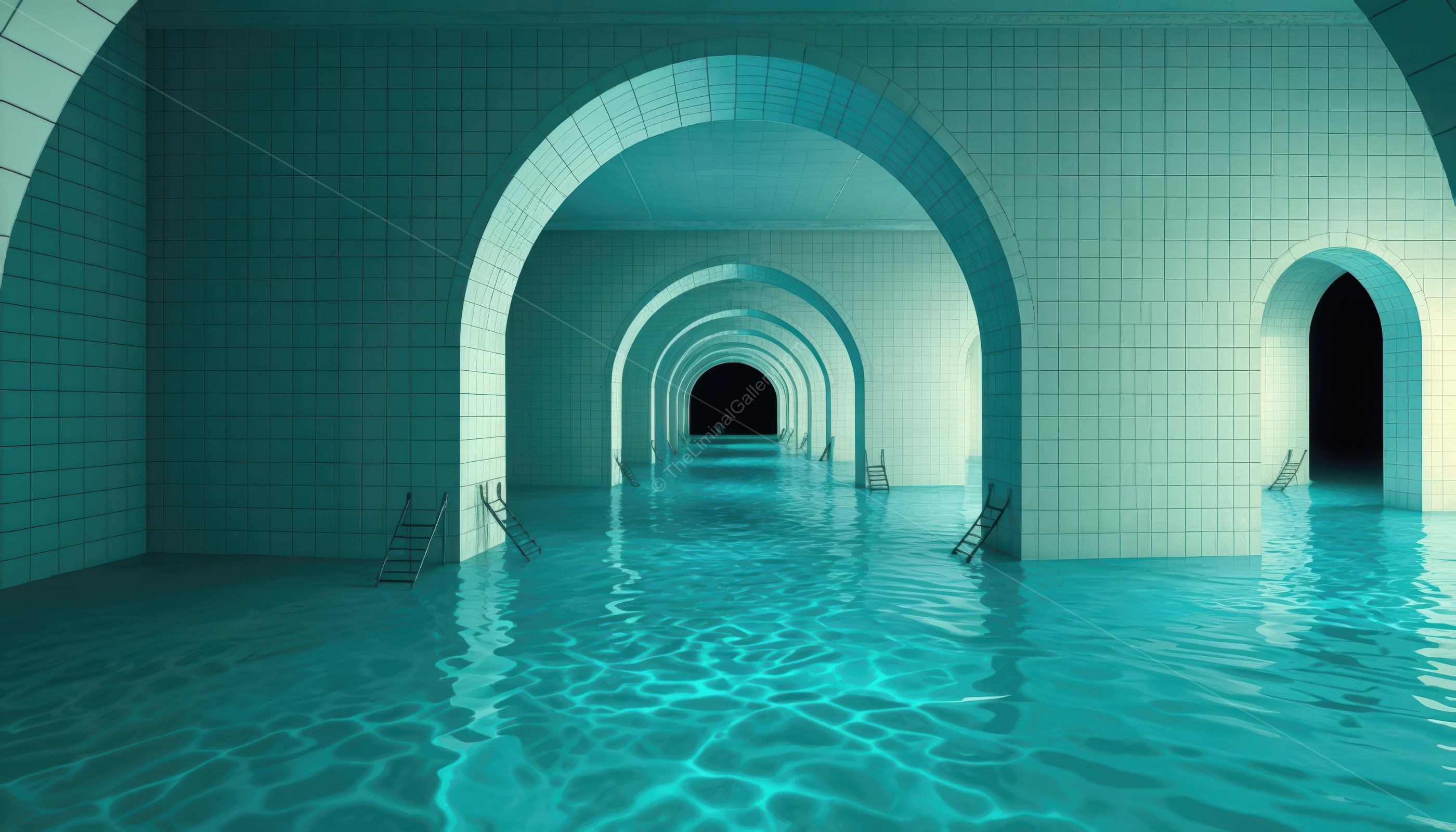The vast, empty poolrooms and the echoing silence create an eerie sensation.
