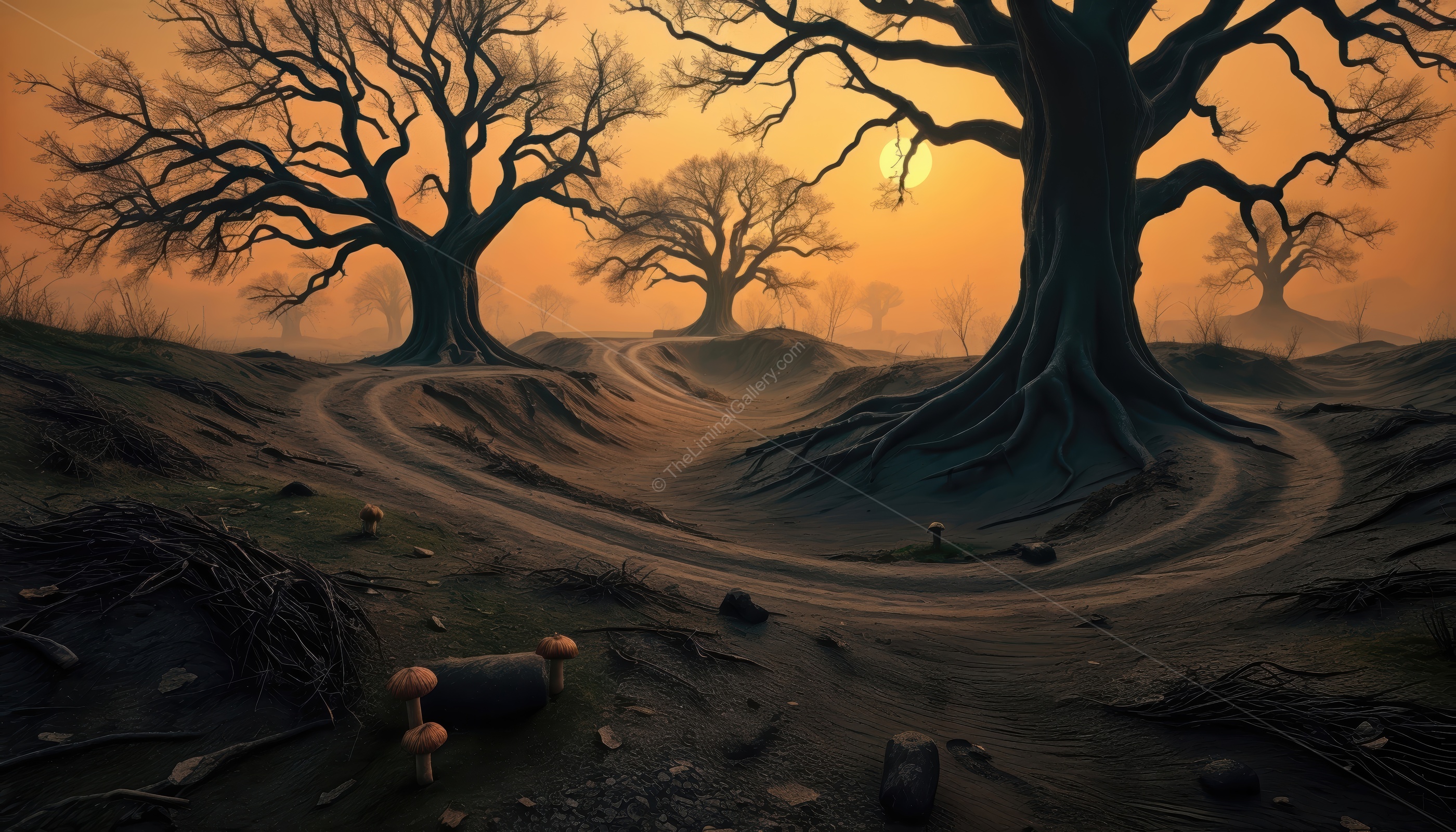 The forest's beauty is tempered by a sense of the unknown and solitude.