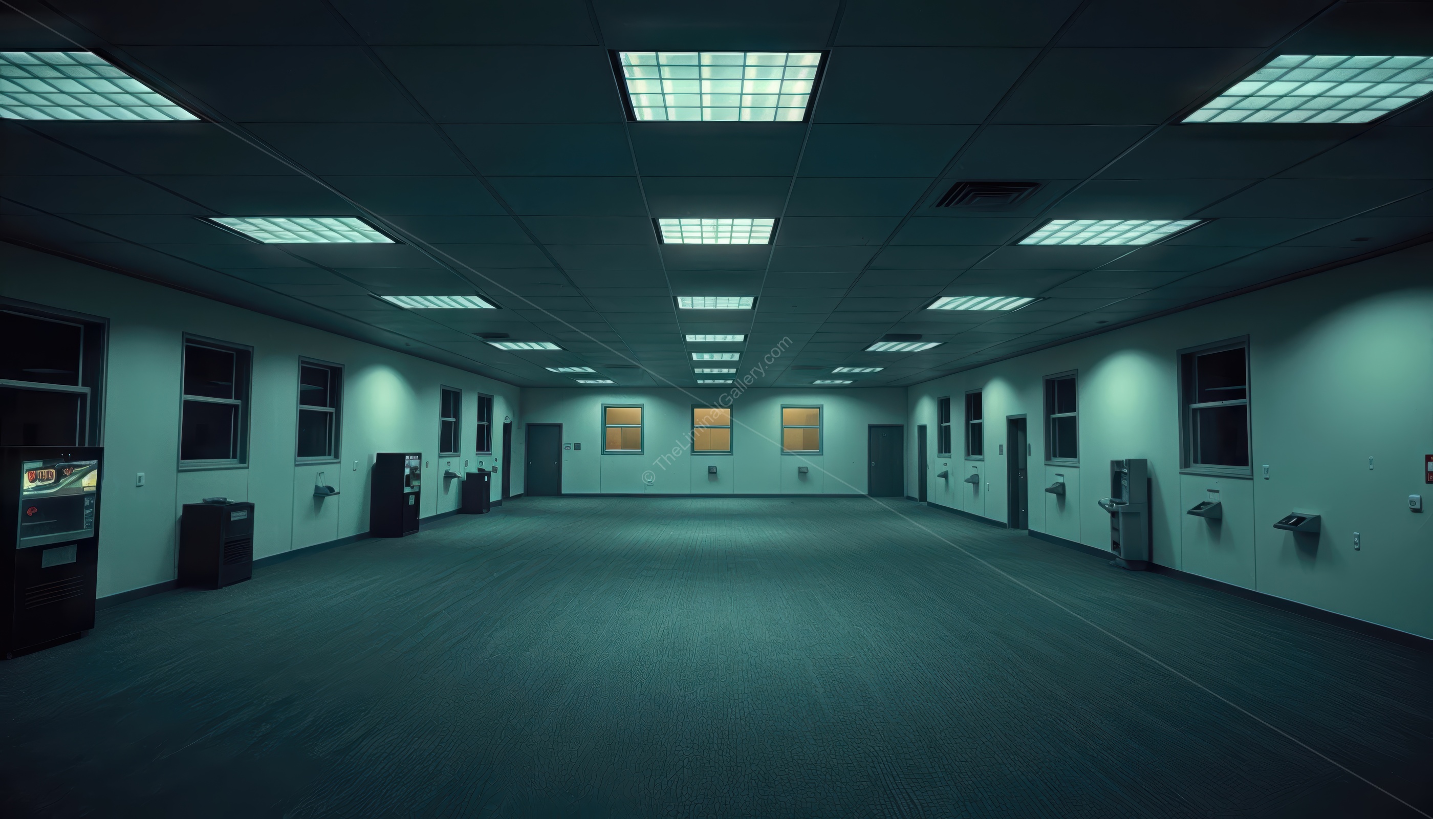 The empty desks, flickering lights, and cold air make it a chilling place.