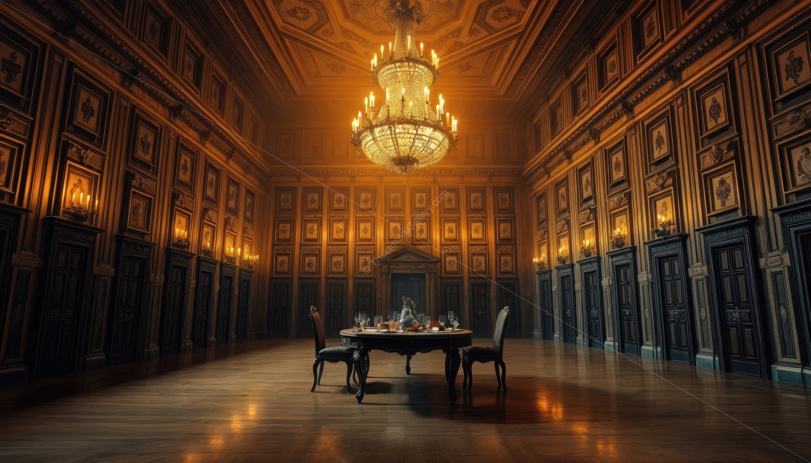 The elegant Beverly Room offers a blend of luxury and unsettling isolation.