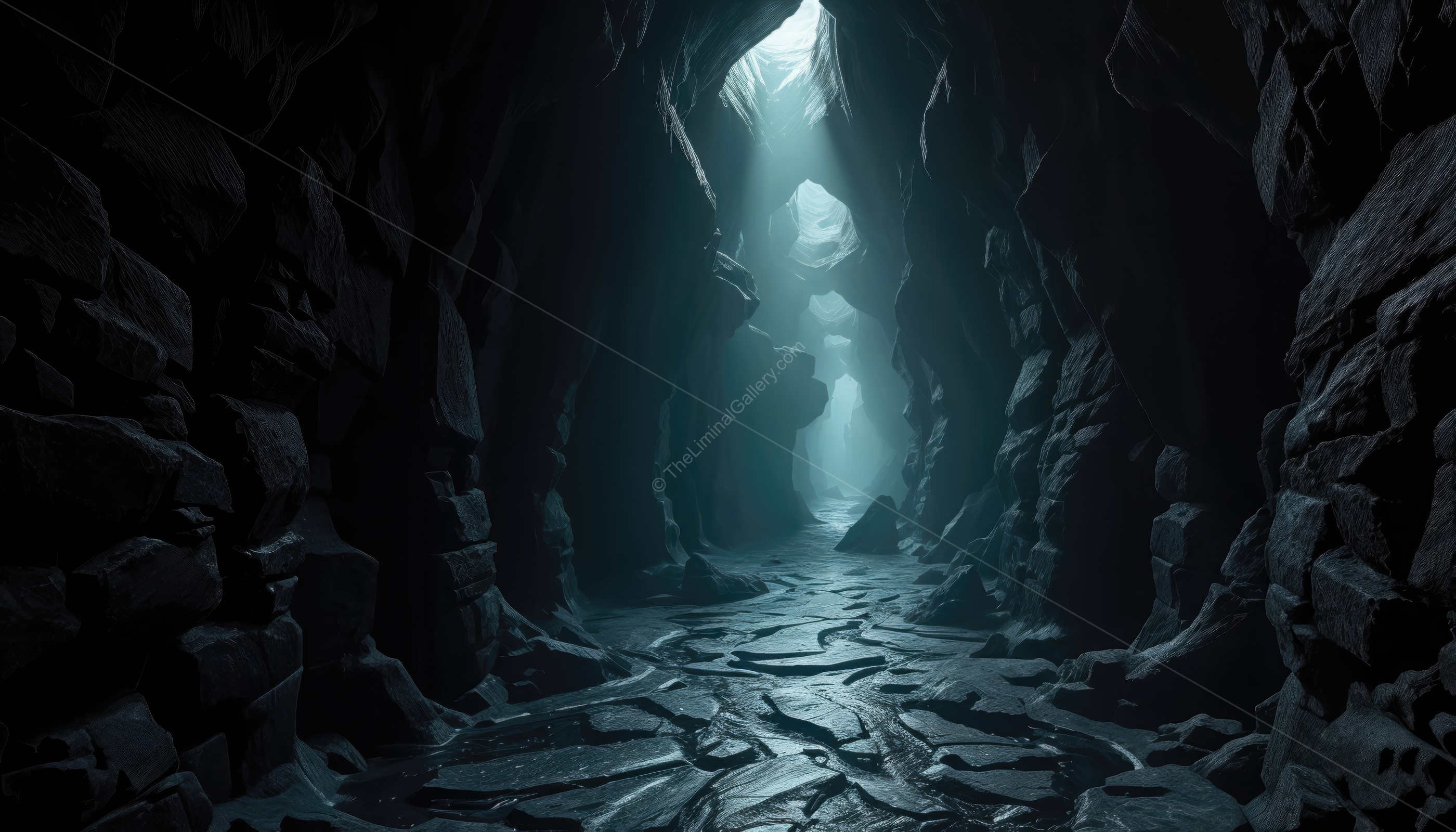 The twisting corridors create a sense of claustrophobia and dread.