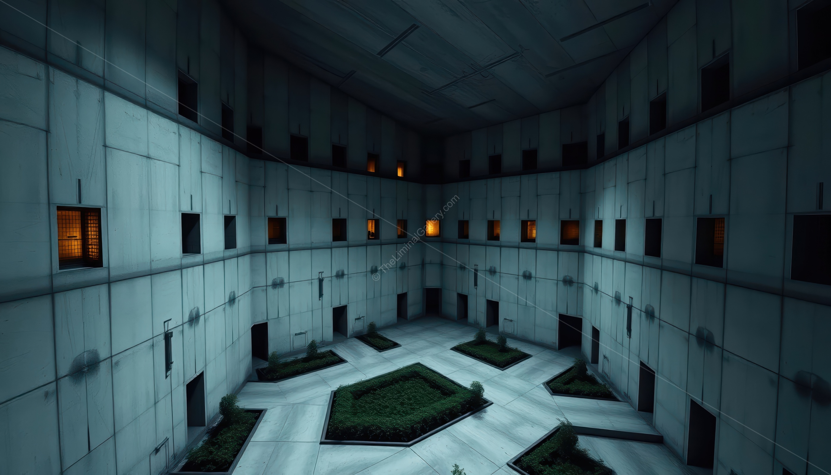 The multitude of windows and sense of enclosure induce disorientation.