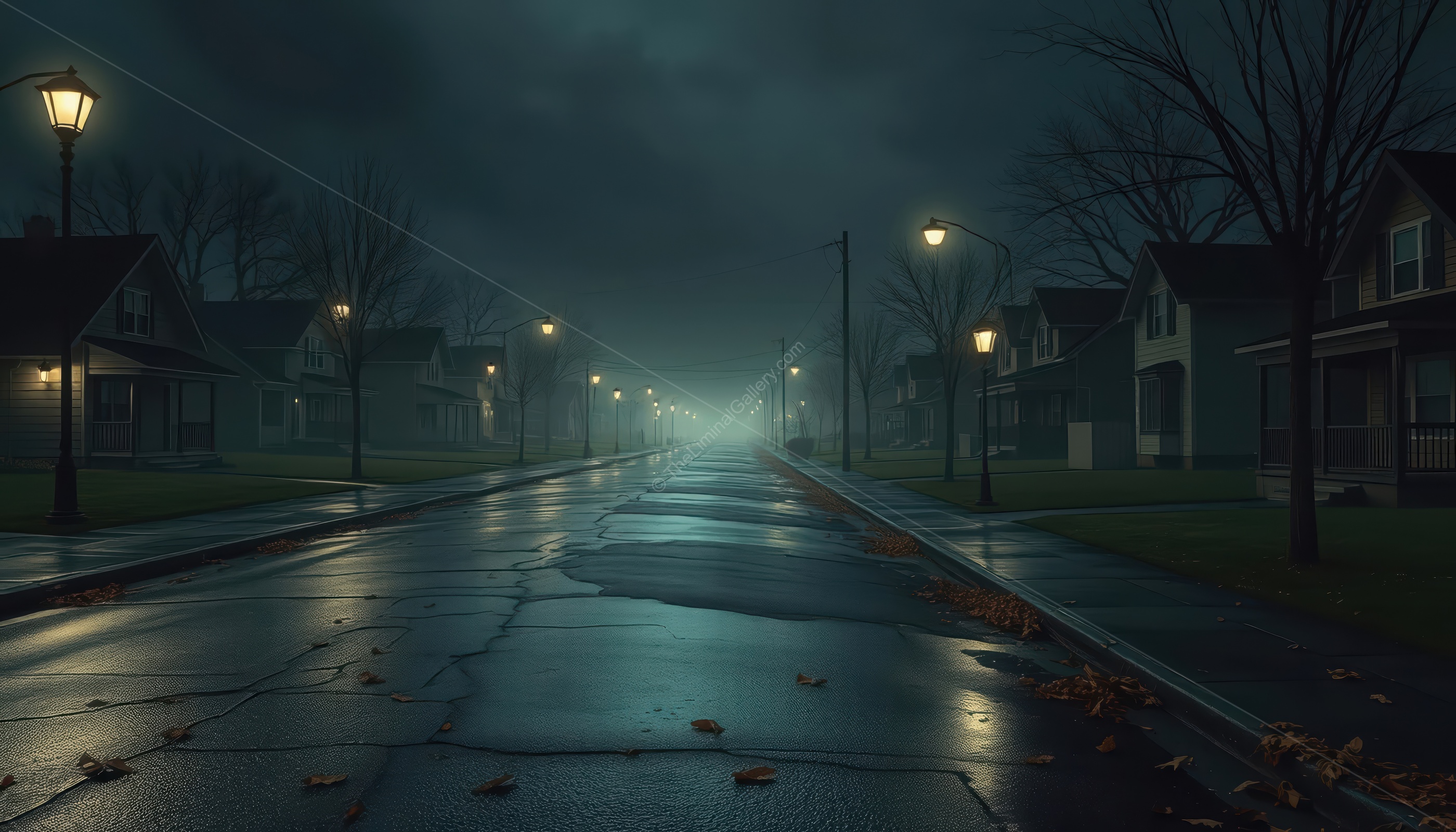 The silent streets and empty homes create an unsettling familiarity.