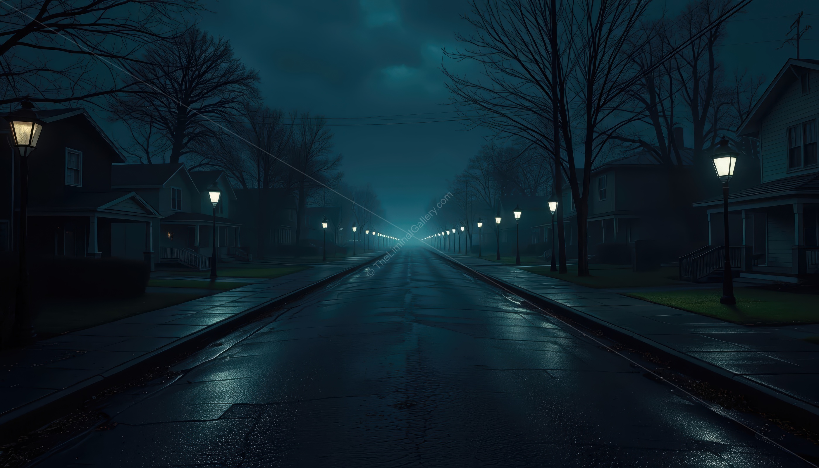 The quiet neighborhood creates a sense of unease that is unsettling.