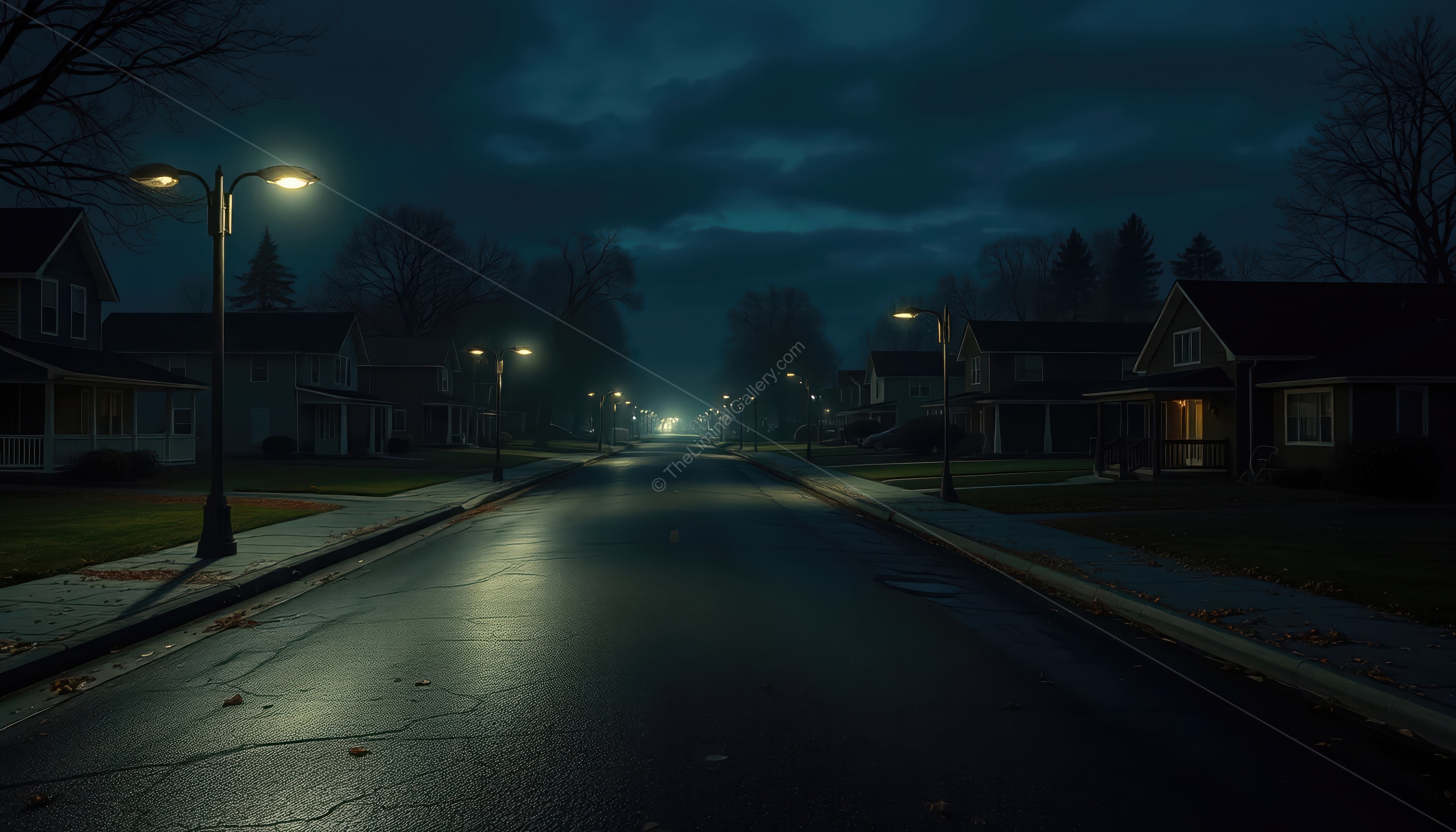 The familiar, yet haunting, suburban setting creates an unnerving feeling.