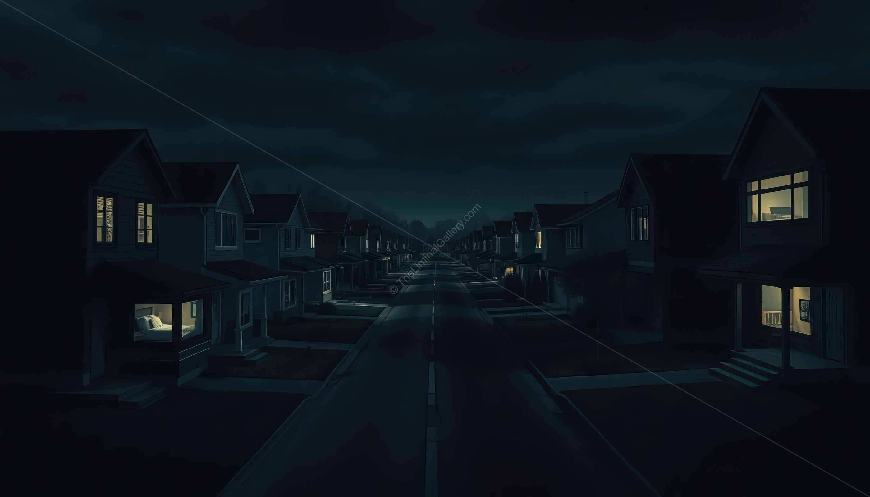 The quiet streets and empty homes create an unnerving sense of nostalgia.