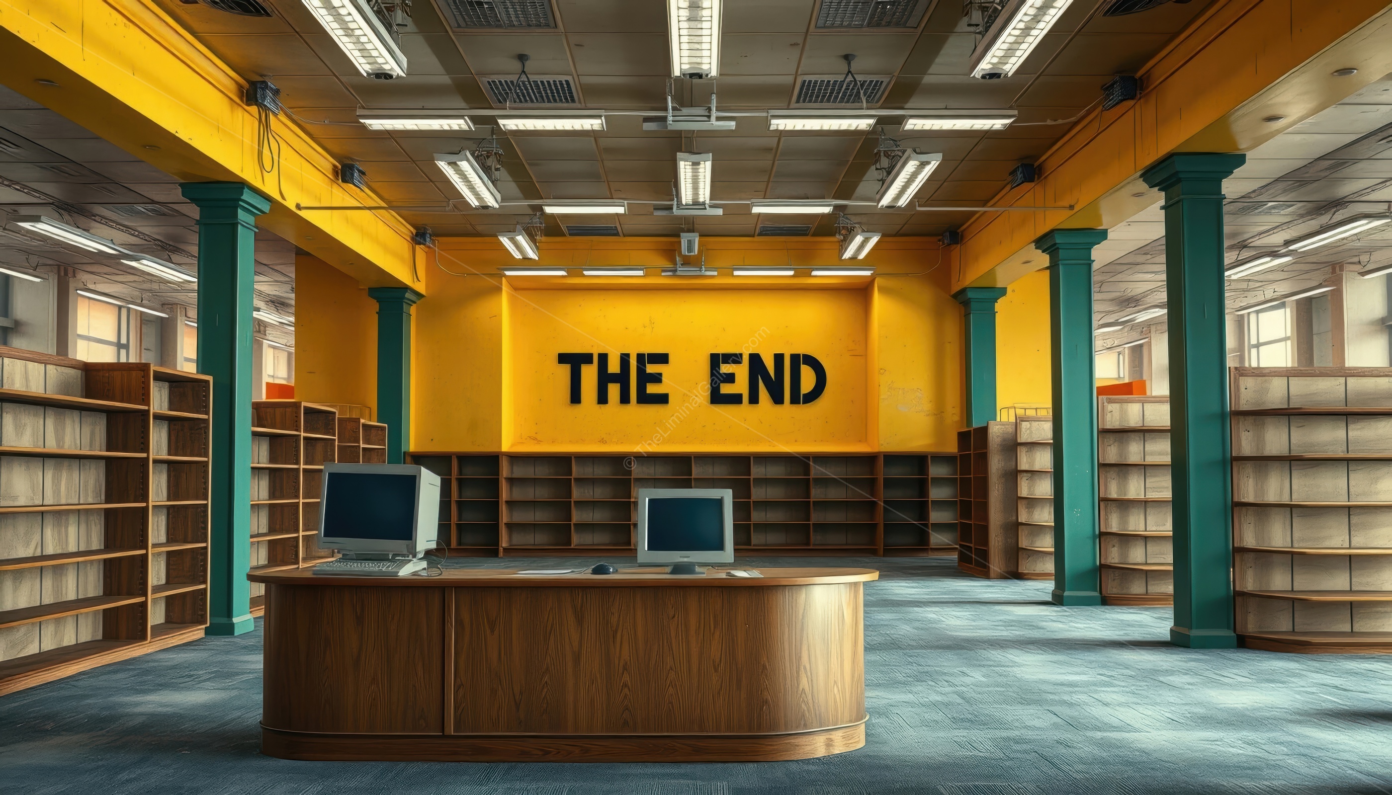 The endless void emphasizes a sense of complete isolation.