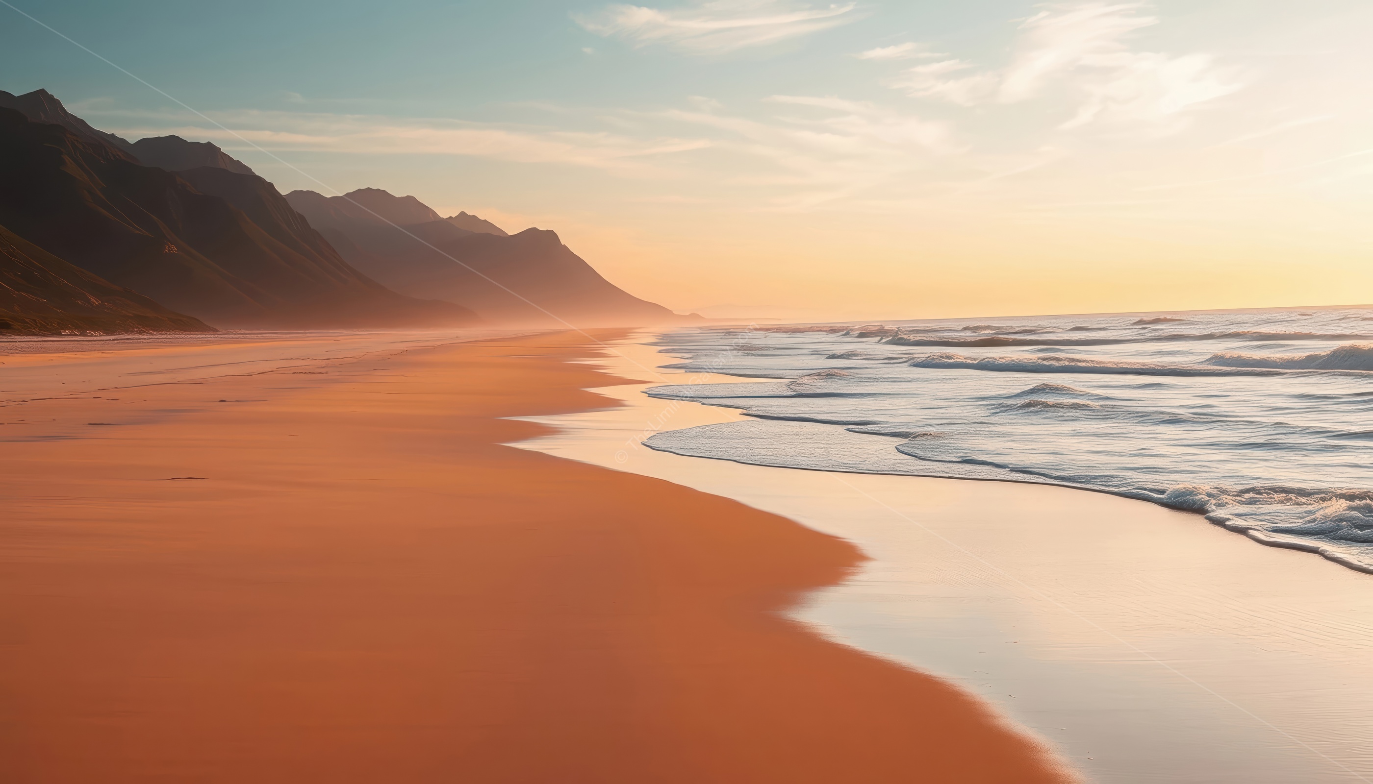 A deserted shoreline in Level 994, The Beach, captures serene beauty with an uncanny liminal edge.