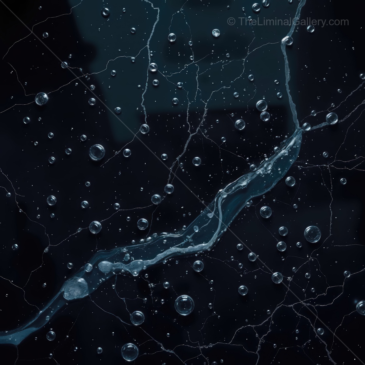 Ripples of water on a dark surface create a captivating abstract experience filled with movement and texture