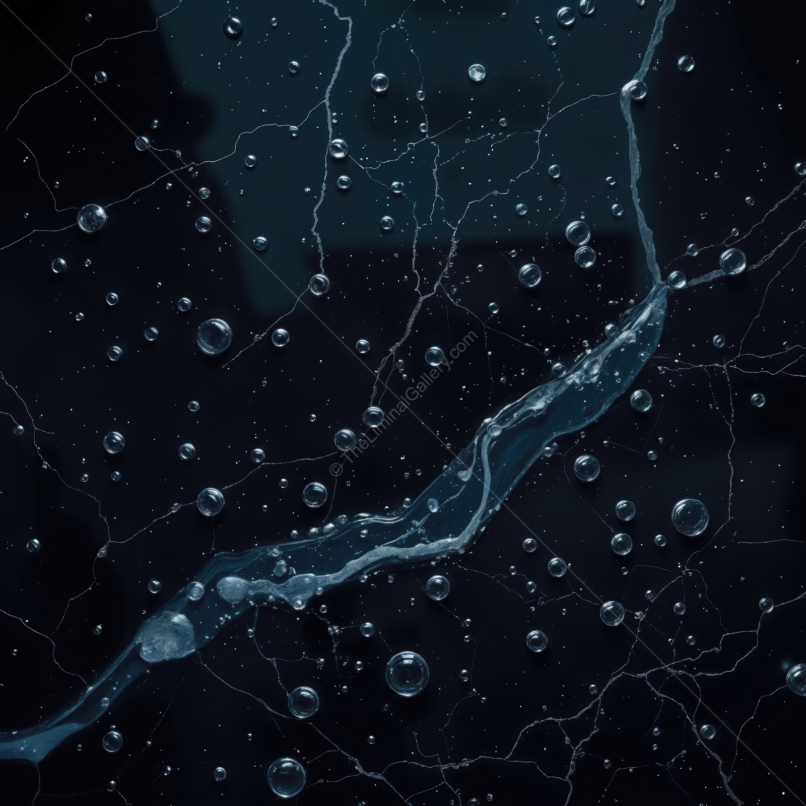 Ripples of water on a dark surface create a captivating abstract experience filled with movement and texture