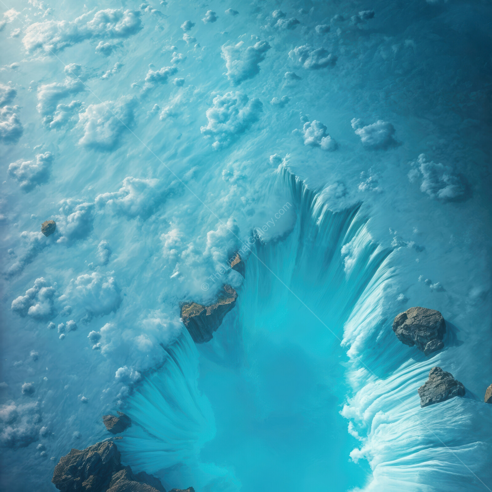 Glistening turquoise waters reveal a vibrant underwater world at noon in a secluded coastal paradise