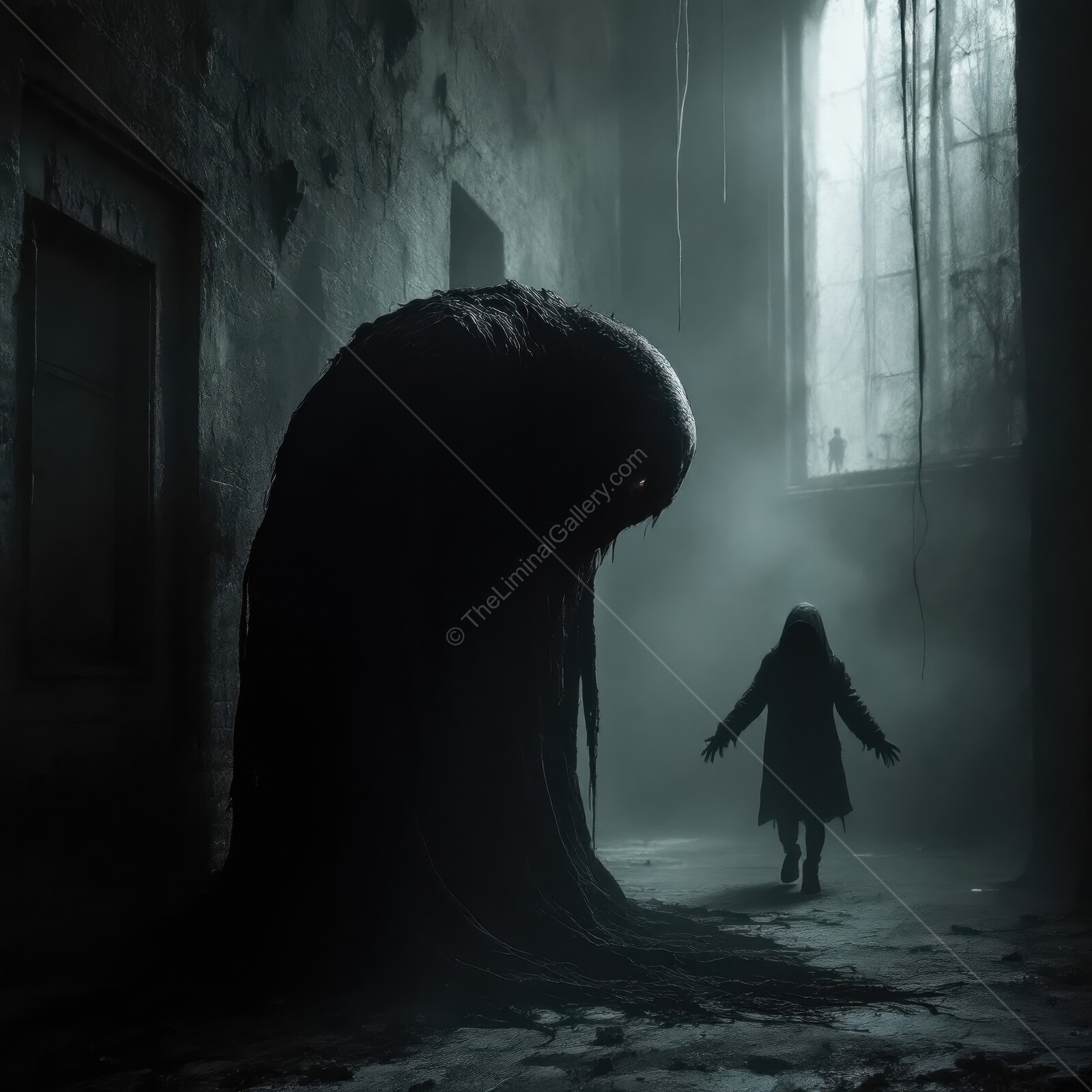 Dark encounters in an abandoned building evoke unsettling memories of childhood fears