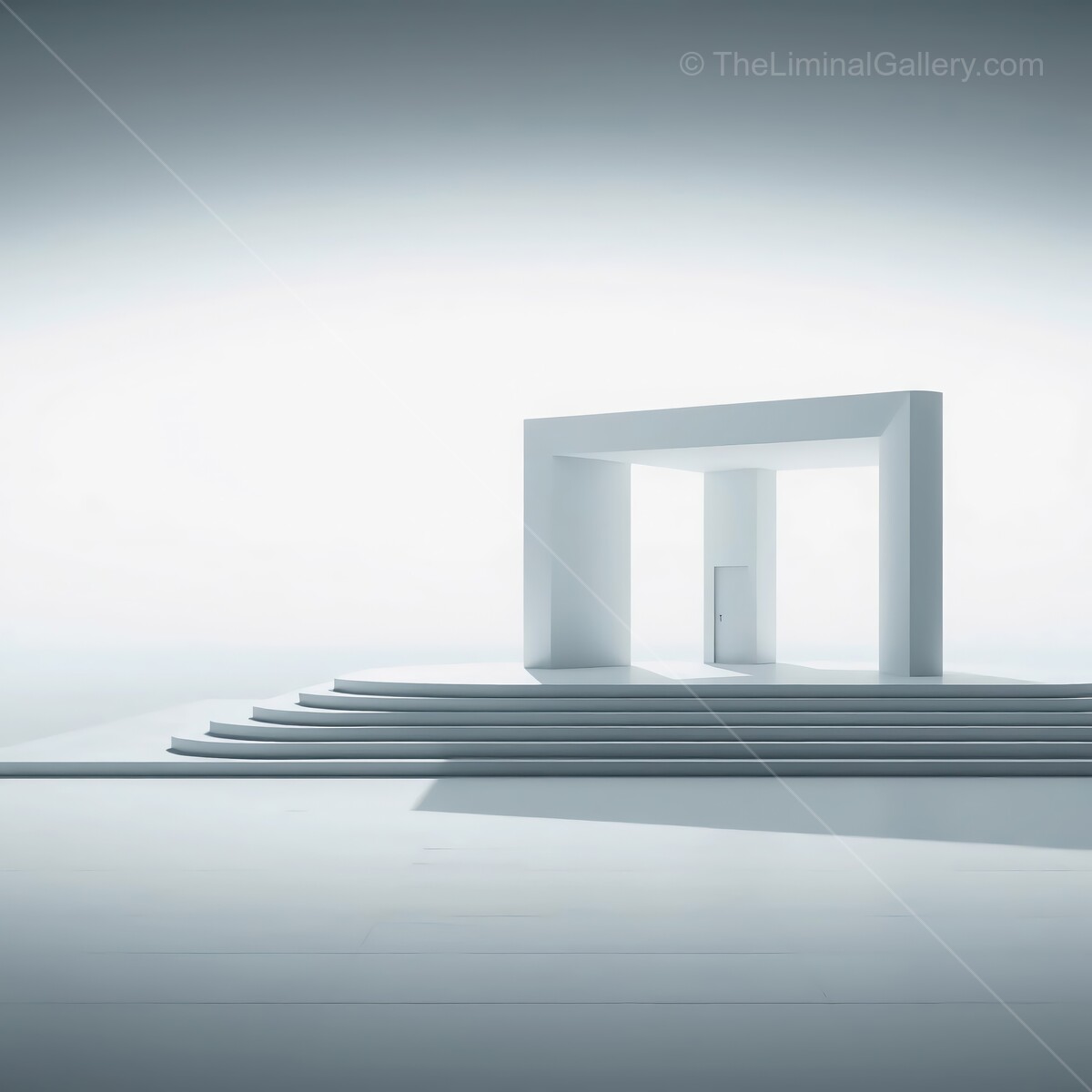 Minimalist architectural liminal design showcases modern elegance in a serene space