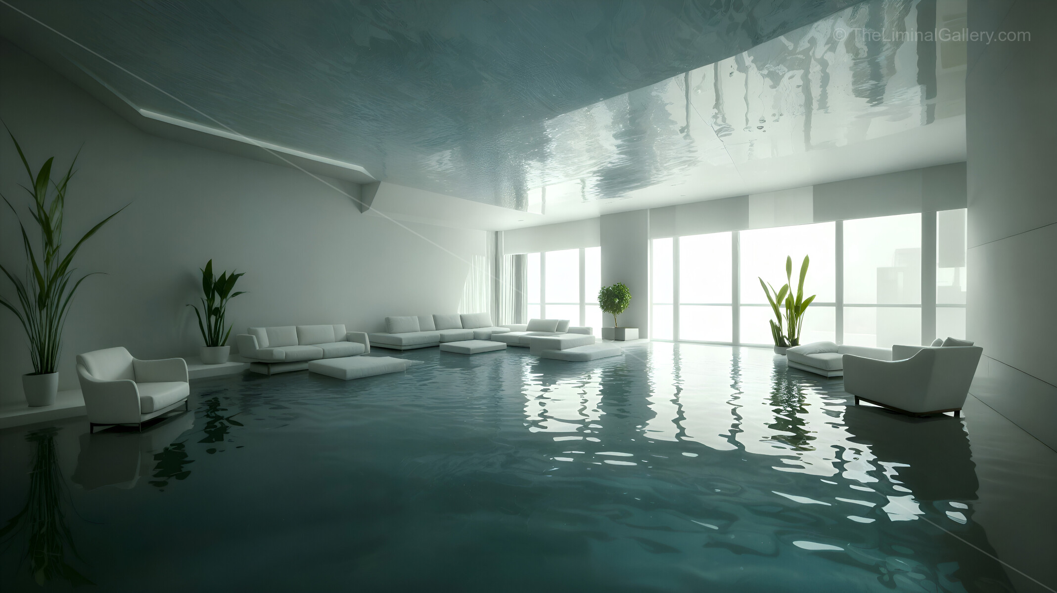 Stunning indoor pool with modern furniture creates a tranquil oasis perfect for relaxation and reflection
