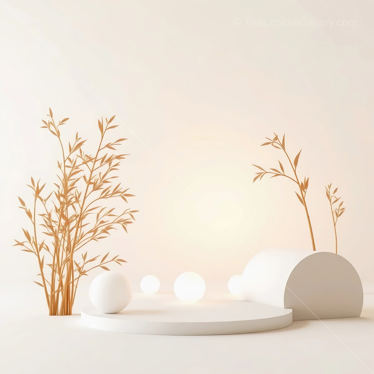 Soft curves and natural elements create a serene and minimalist decorative space for relaxation