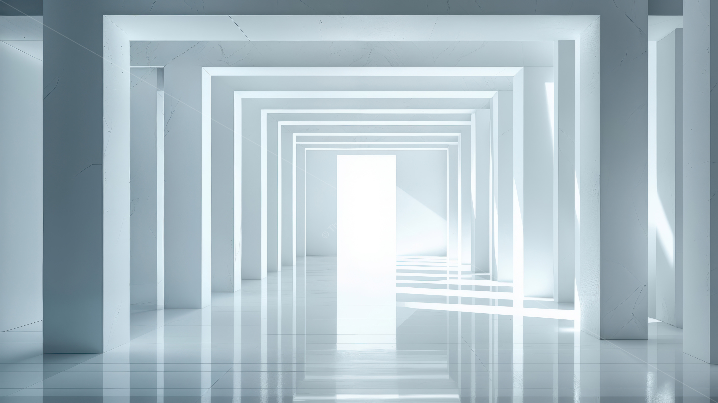 Endless softly illuminated pathways trace through minimalist environment, cultivating meditative calm and deep reflection within thoughtfully curated tranquil space