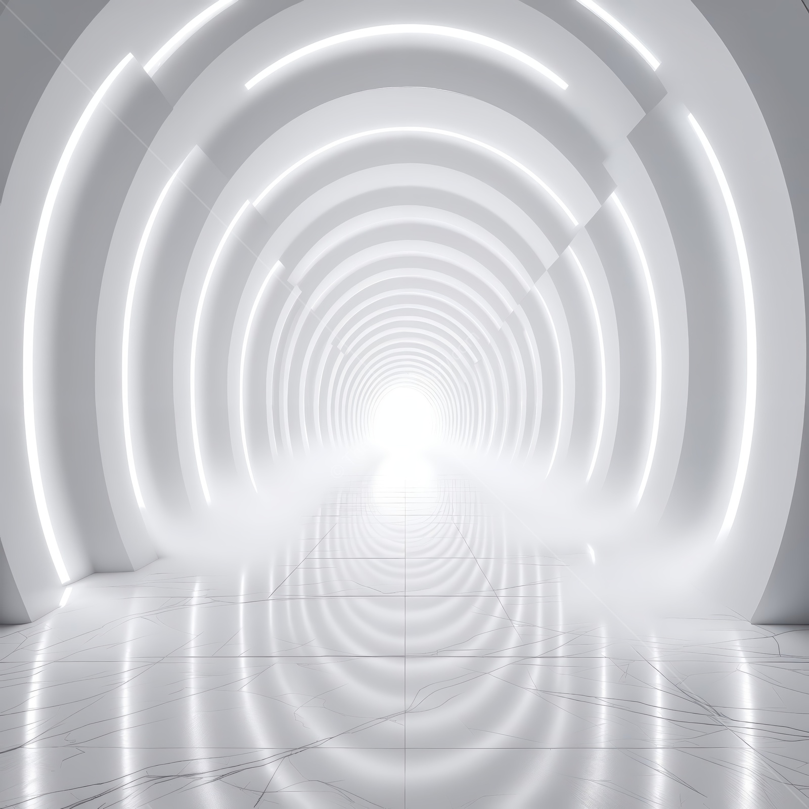 Exploring the glowing depths of a liminal space that stretches toward an unknown light