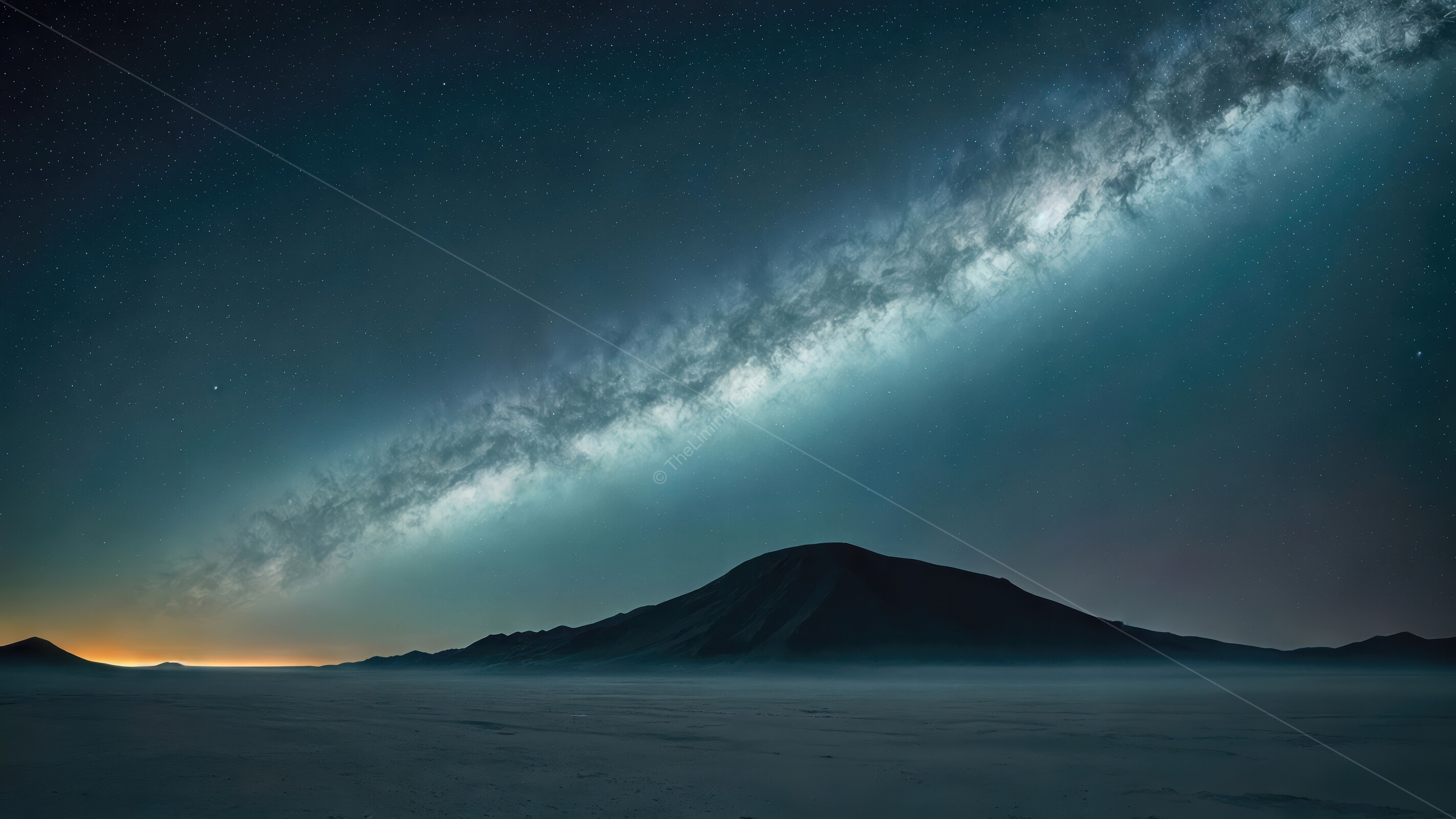 Majestic Milky Way illuminates volcanic landscape at dawn in Indonesia