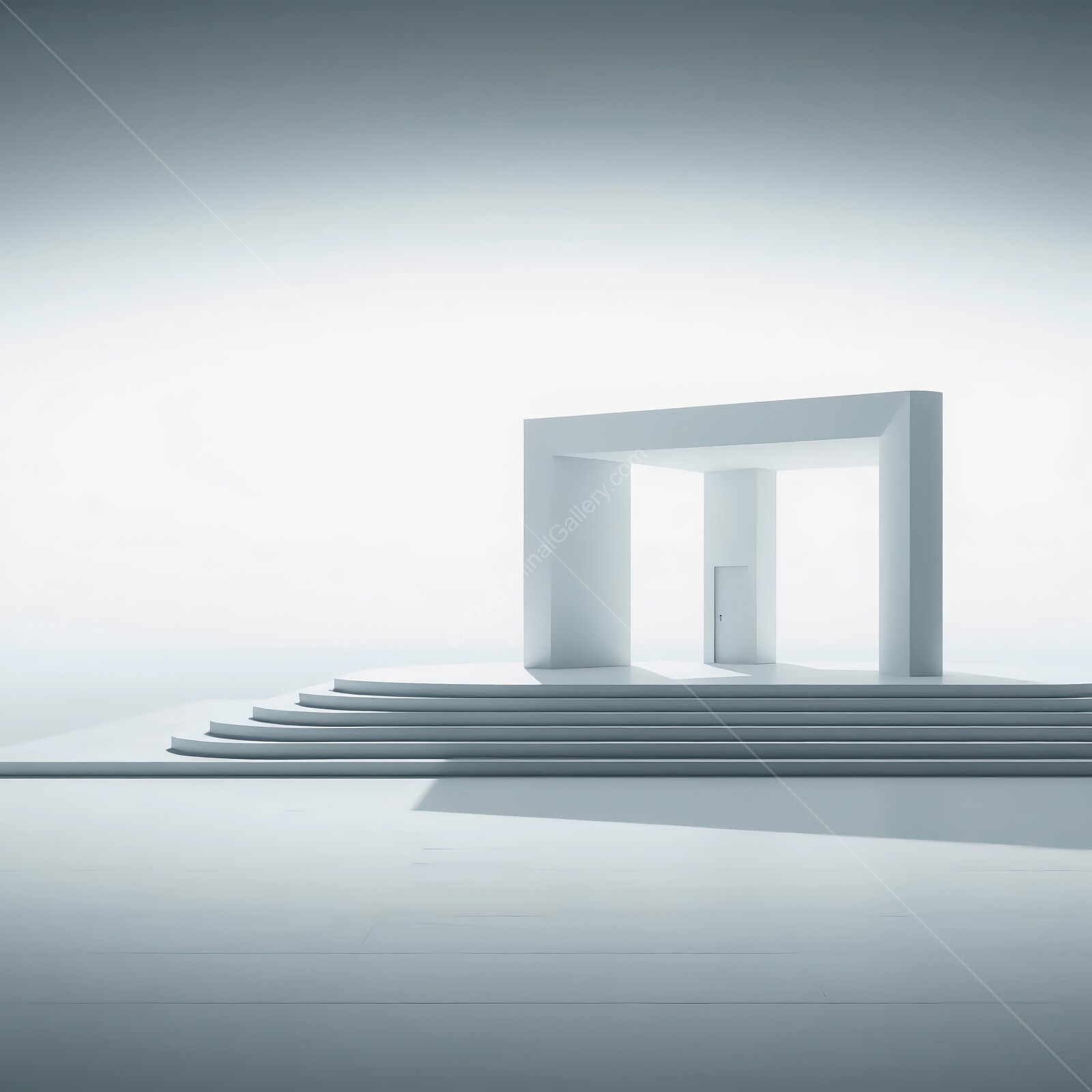 Minimalist architectural liminal design showcases modern elegance in a serene space