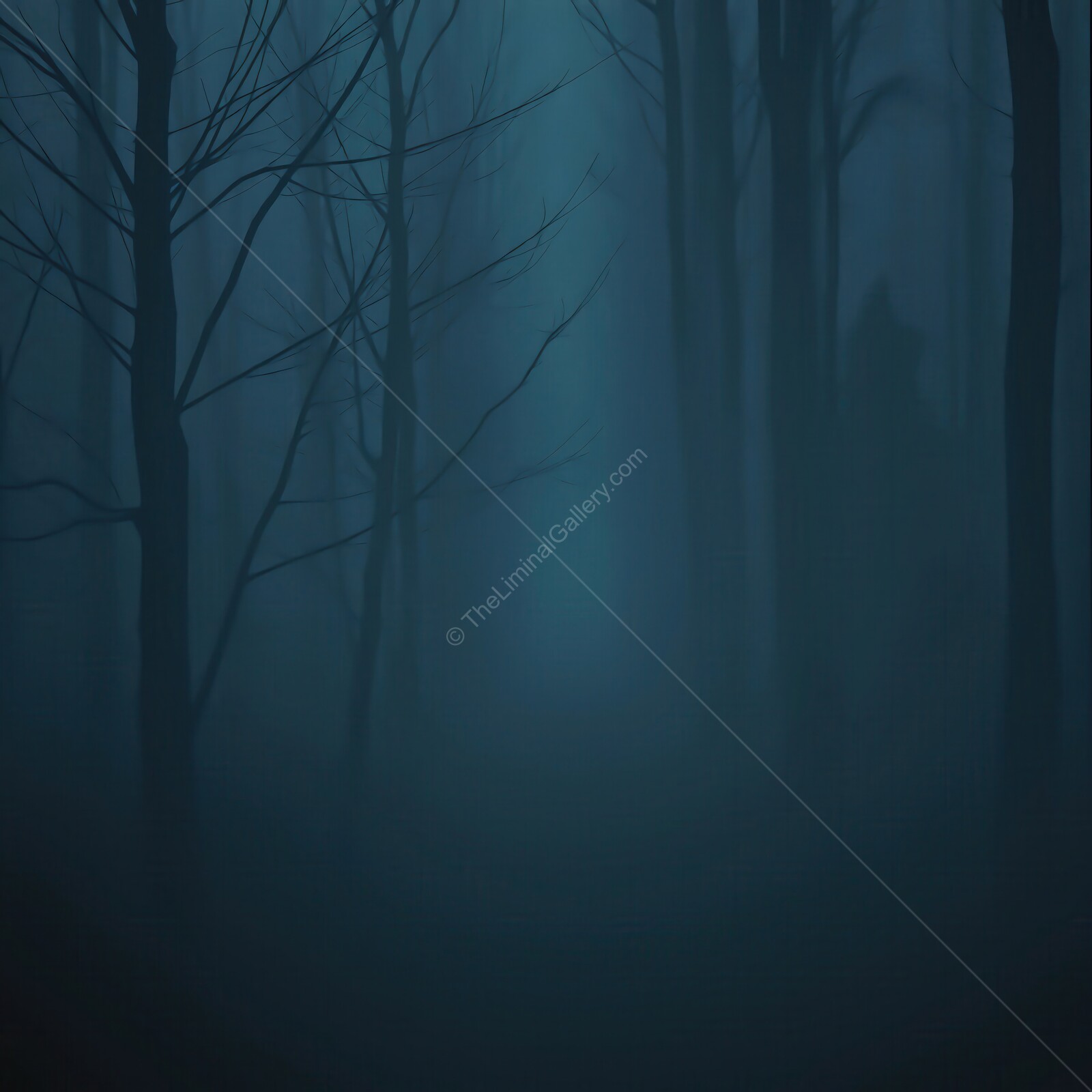 Whispers of the night in a misty forest capturing the essence of solitude and mystery