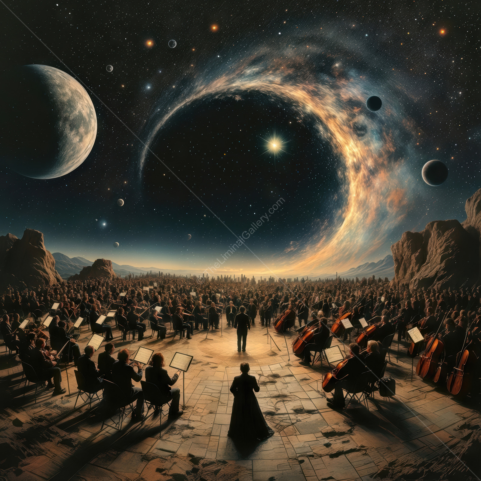 Galactic symphony unfolds under the cosmic whirl