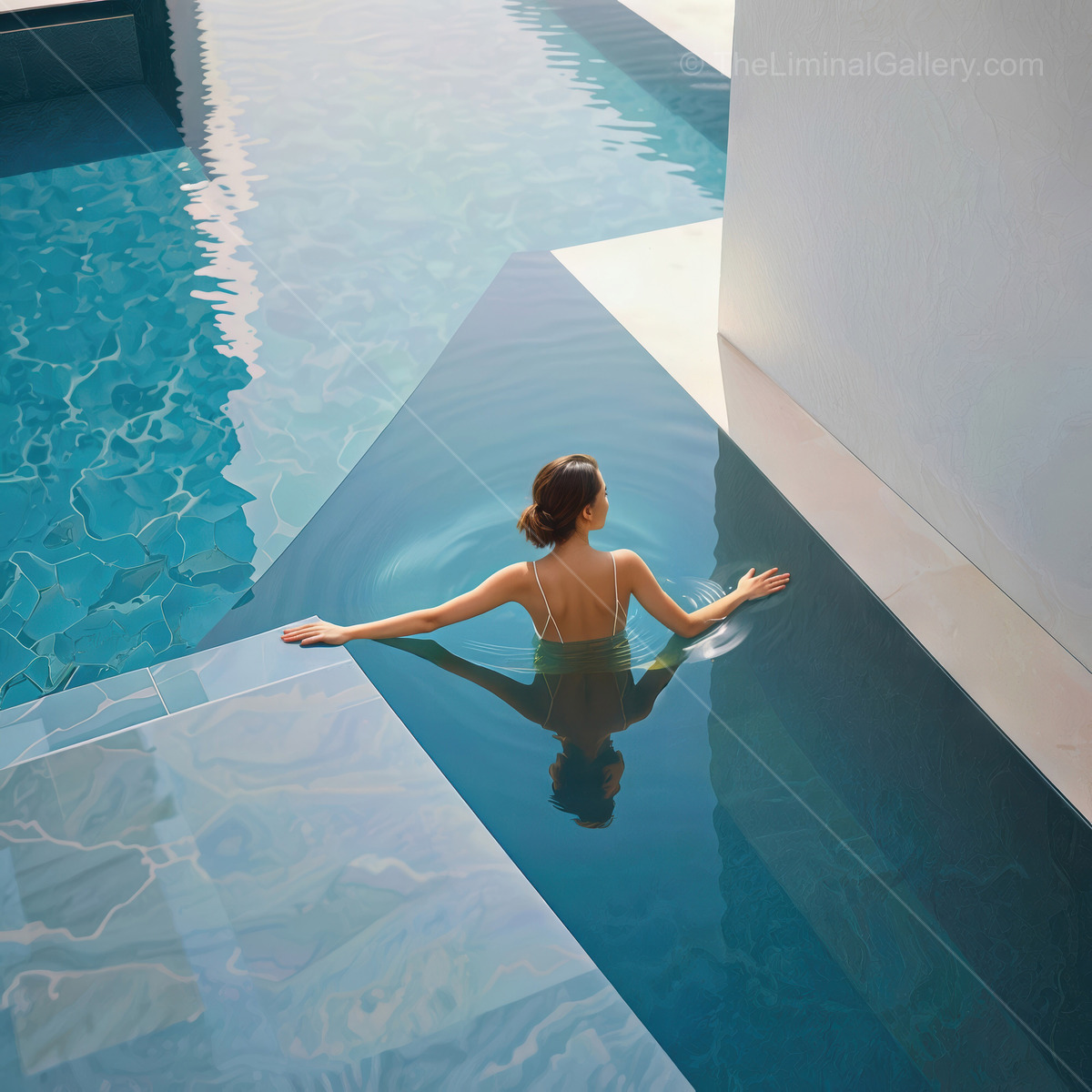 Relaxing moments in a stunning infinity pool at a modern luxury resort during a sunny afternoon