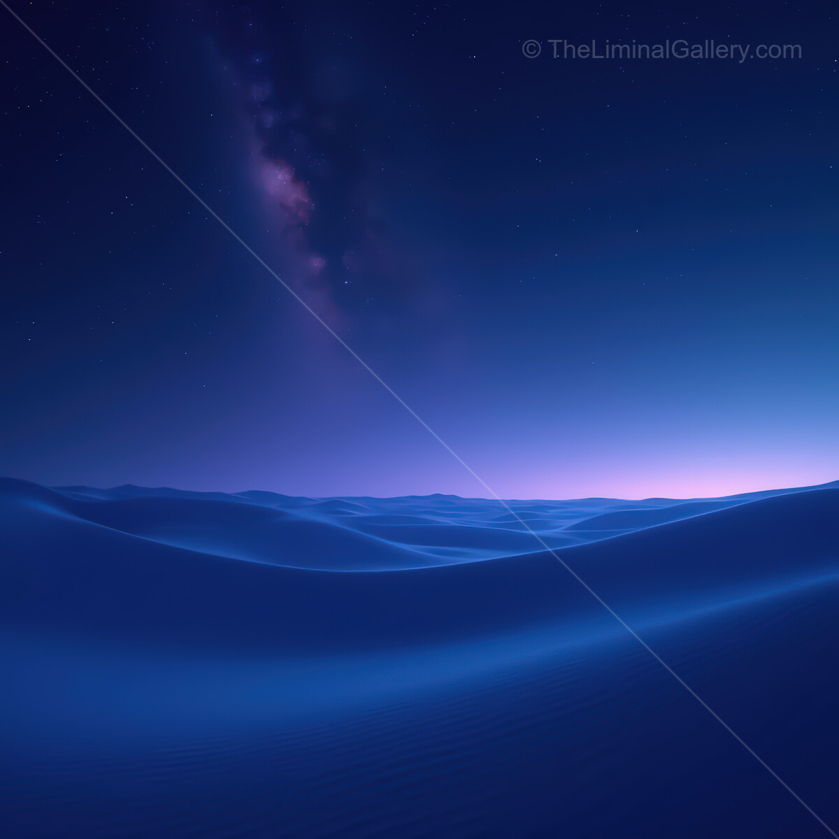 Vibrant synthwave desert under a starry night sky capturing a dreamy, otherworldly landscape