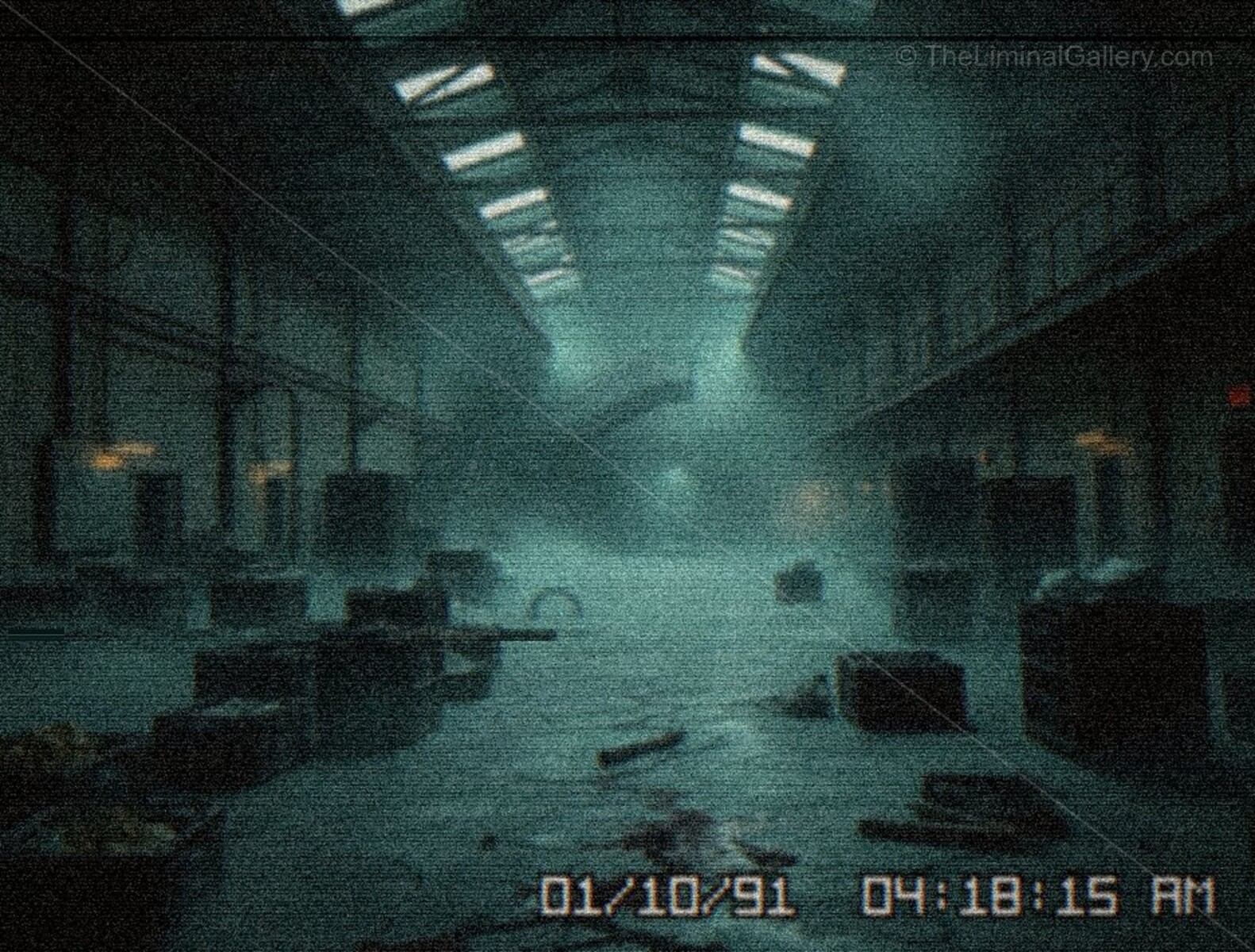 The worn textures and ambient sounds of Level 1 create a feeling of dread and endless decay.