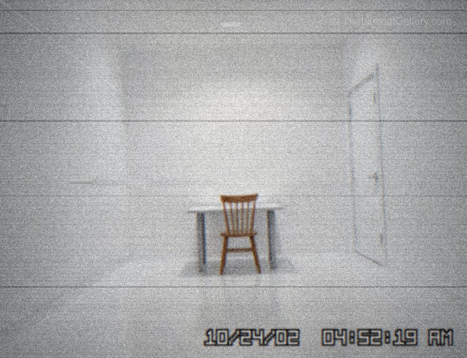 The digital distortion creates an unsettling atmosphere within Level 12.