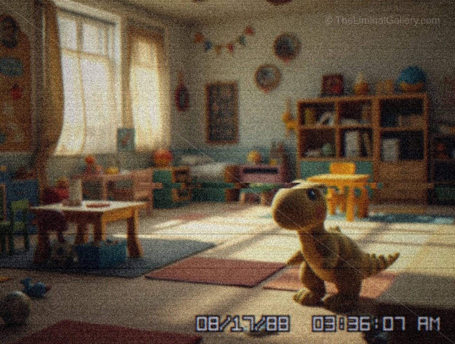 The distorted memories and the feeling of being watched create an uneasy atmosphere.