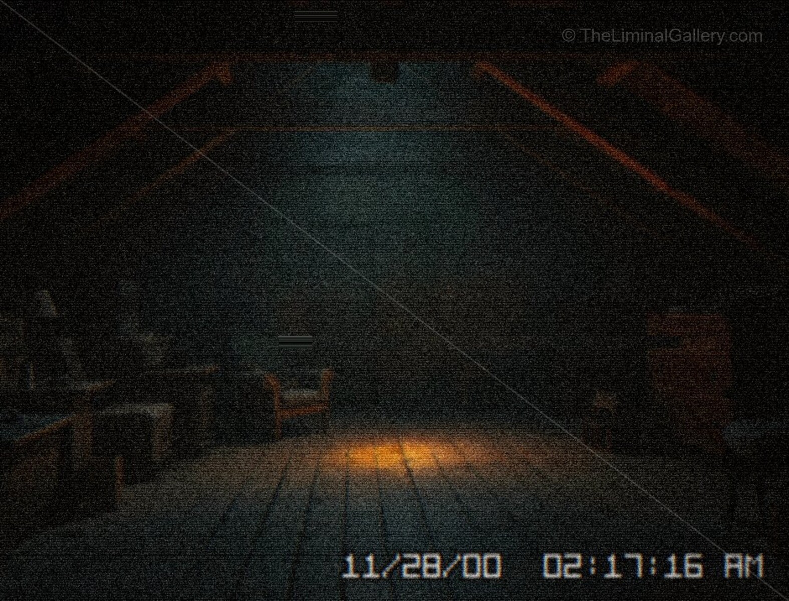 The dust-filled air and the echoes of footsteps add to the sense of unease and isolation.