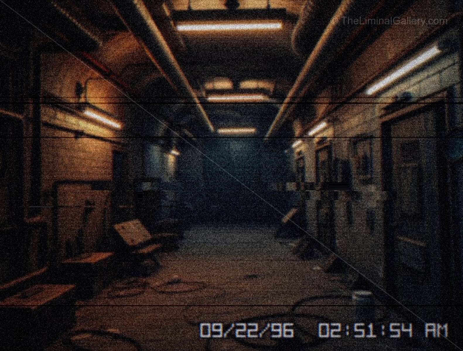 Deserted industrial corridors in Level 2, Abandoned Utility Halls, evoke the cold emptiness of Backrooms aesthetics.