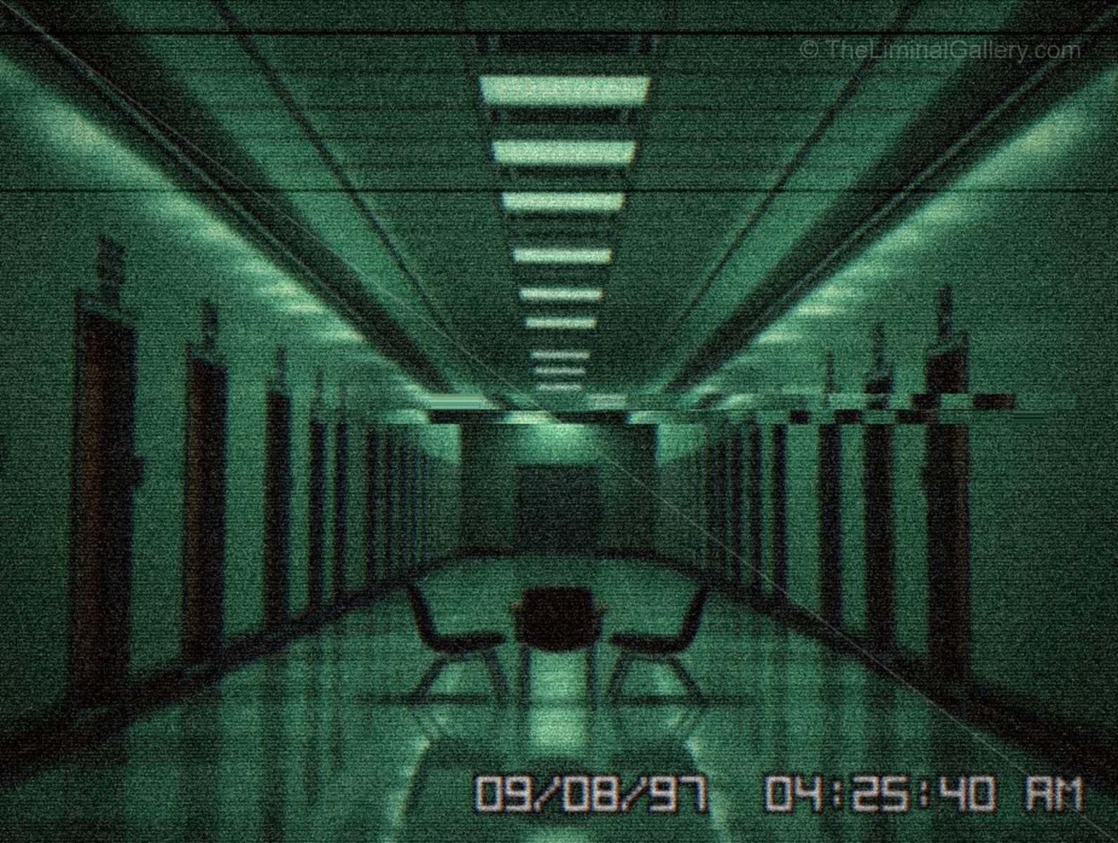 The numbered doors of Level 21 create a sense of mystery and unease.