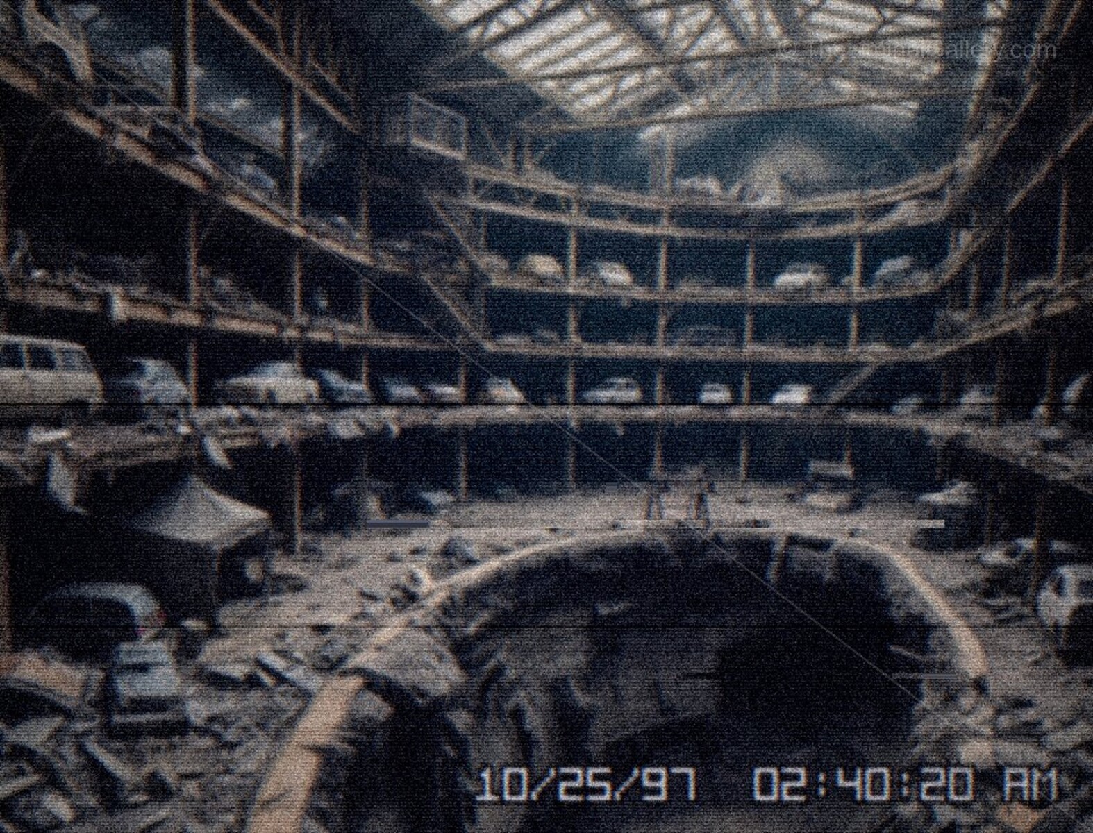 The decaying ruins stand as a testament to time, filled with an unsettling silence.