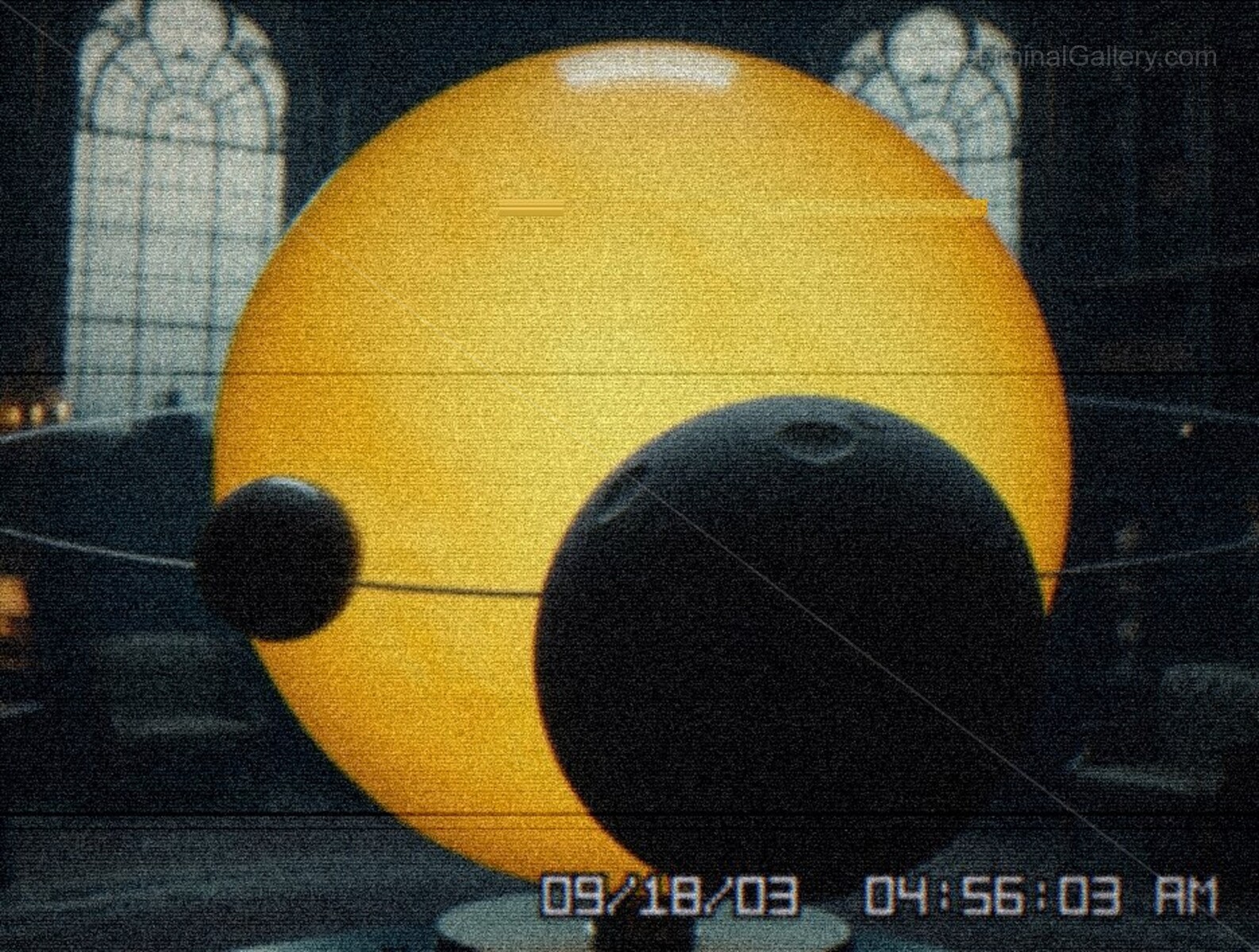 A surreal lunar landscape in Level 24, The Moon, combining cosmic isolation with the vast stillness of liminal space.