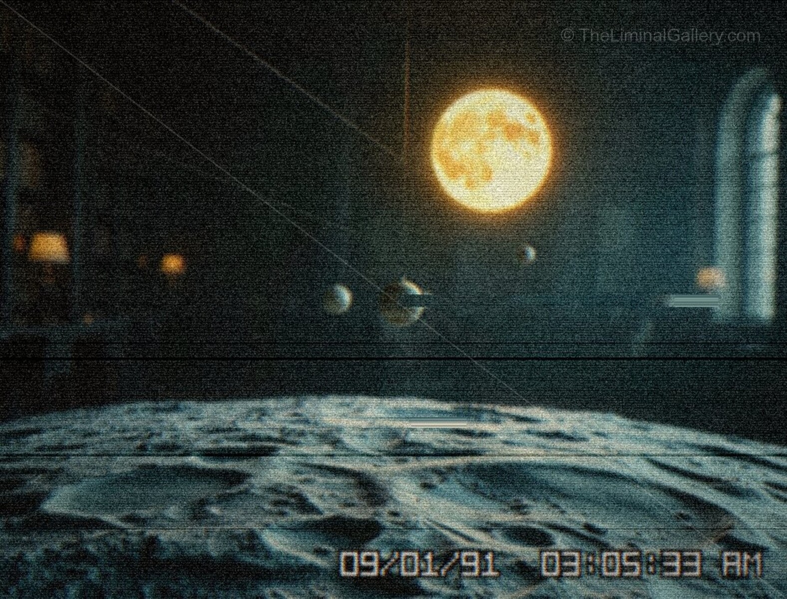 The lunar landscape evokes feelings of solitude and the vast unknown.