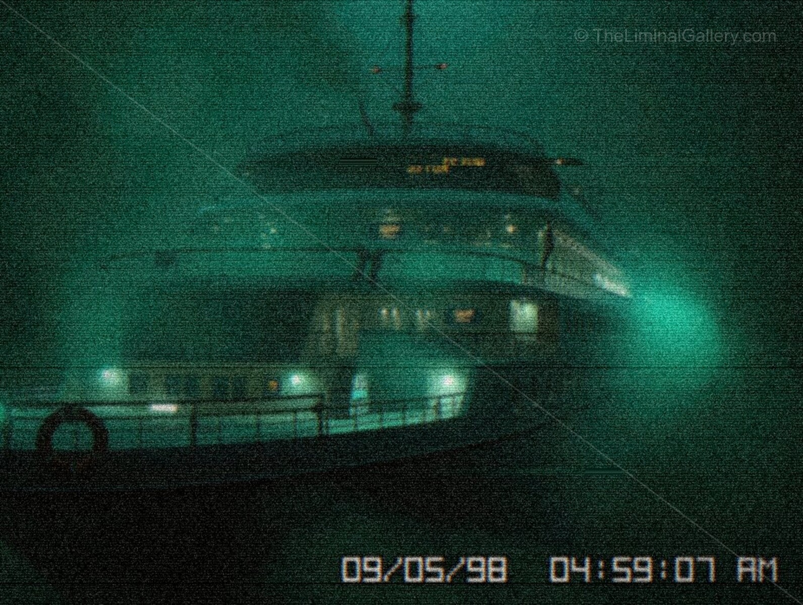 The ship's exterior blends a sense of whimsy with an unsettling dread.