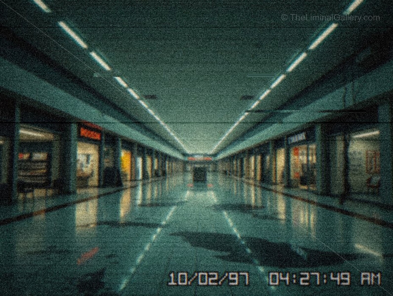 The infinite commercial space offers no escape from consumerist dread.